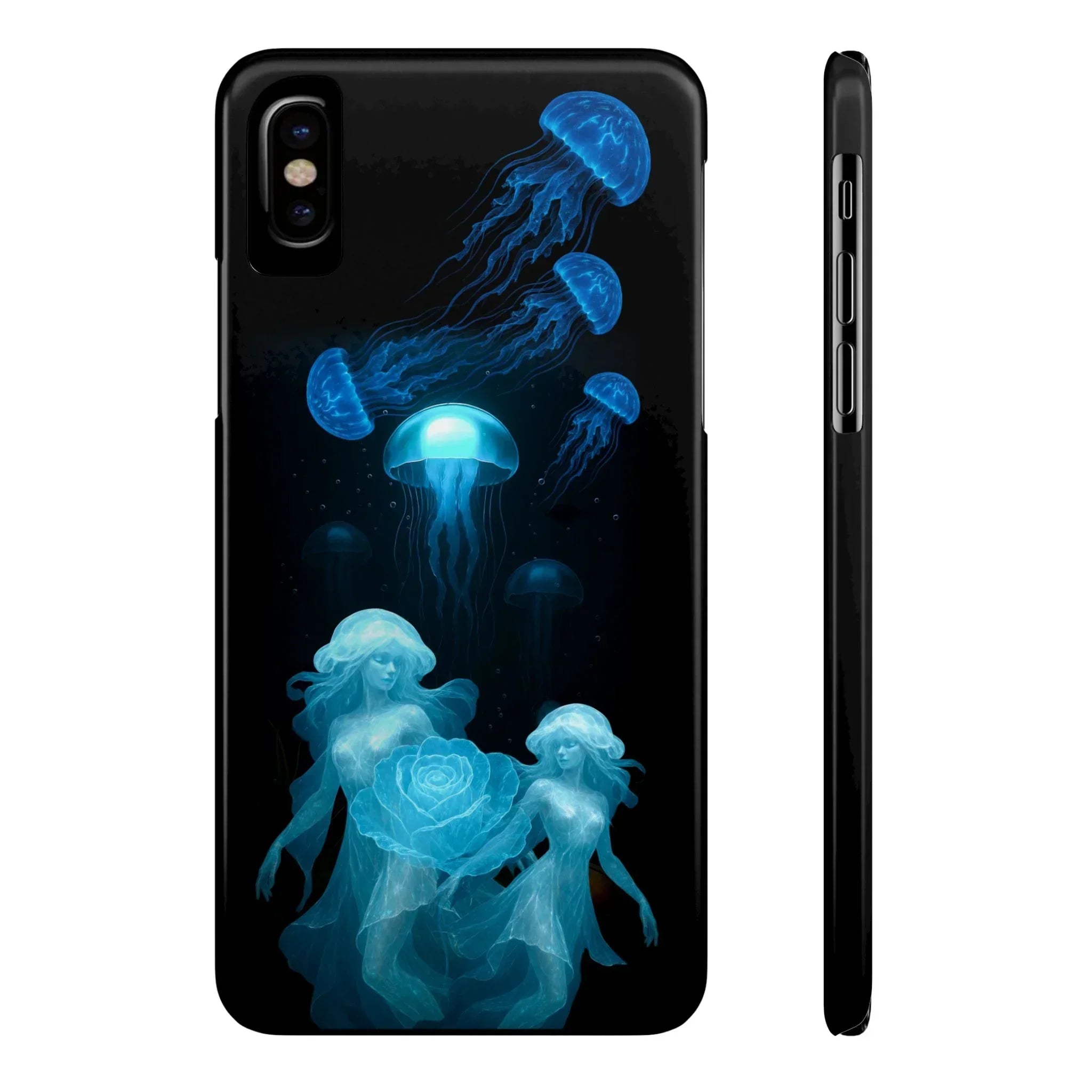 Jellyfish Rose Phone Case for iPhone 7-17 Models - KARARMDESIGN