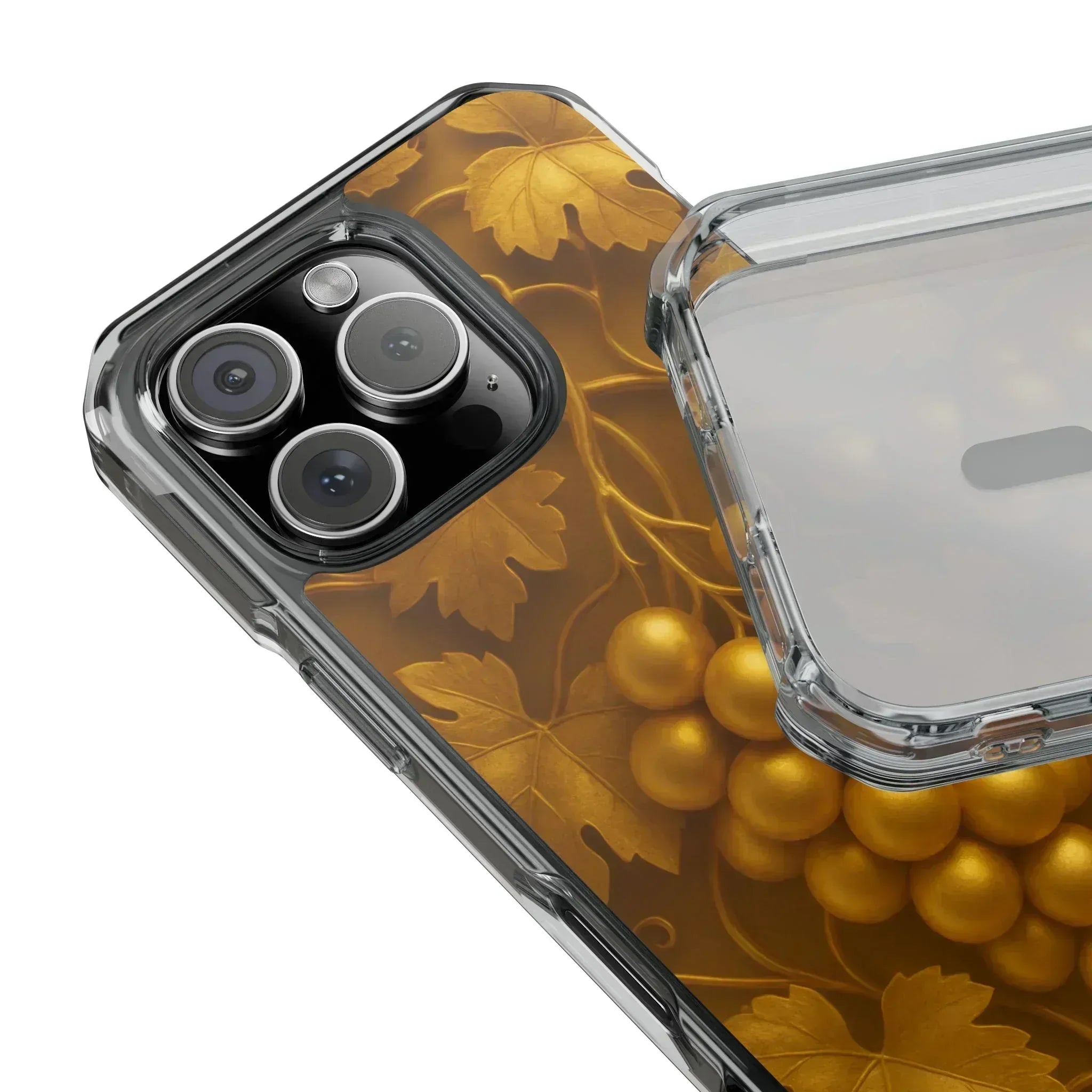 Golden Grapes Phone Case for iPhone 14–16 - KARARMDESIGN