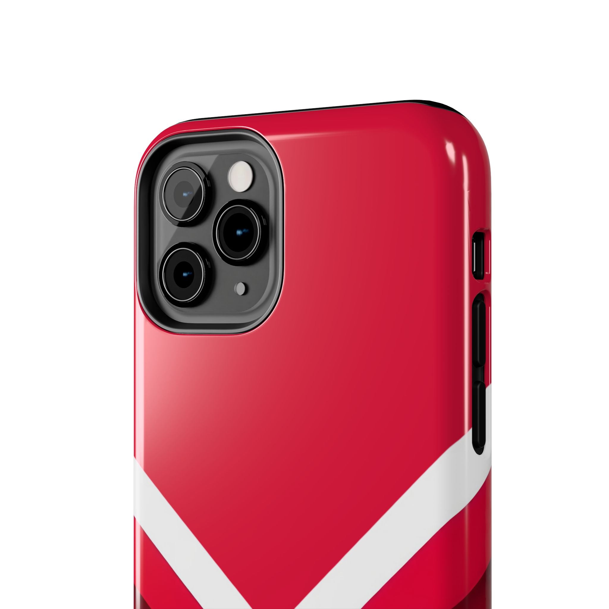 Red Chevron Armor Phone Case for iPhone 11–16 & Galaxy S21–S24