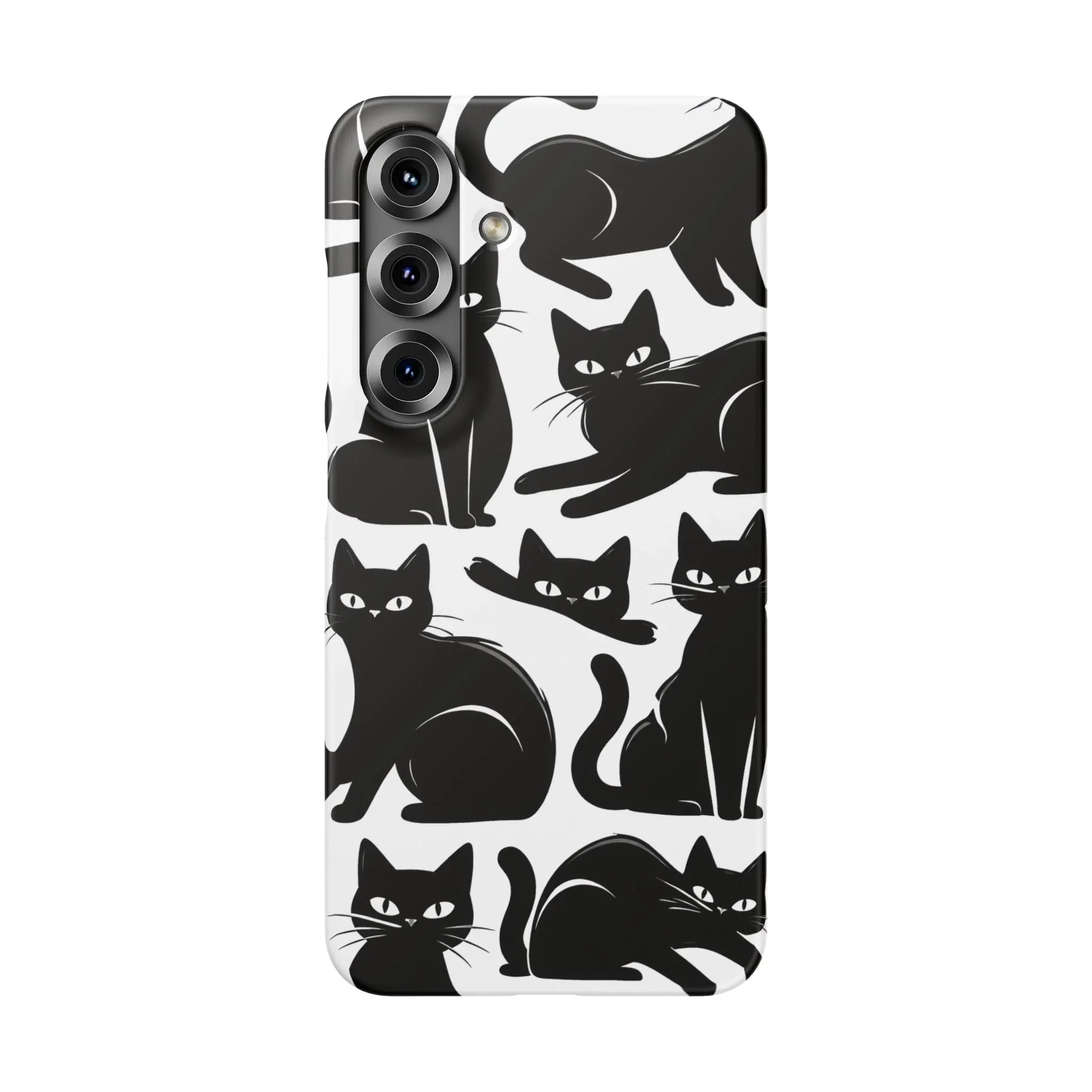Black Cats Phone Case for iPhone 11-17 and Galaxy S20-S25 - KARARMDESIGN
