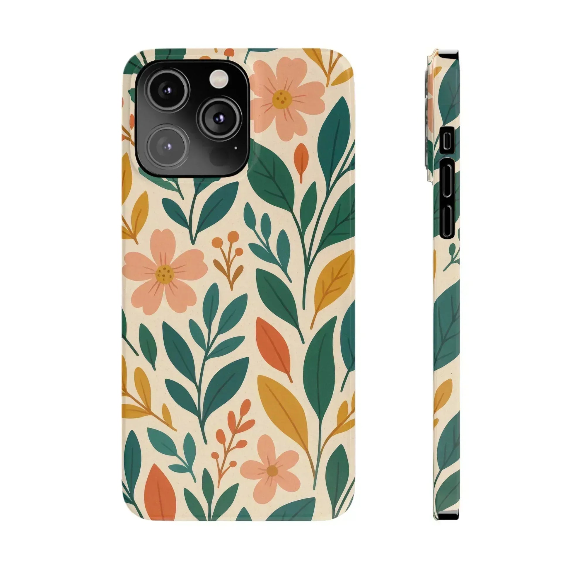 Floral Harmony Phone Case for iPhone 11-16 - KARARMDESIGN