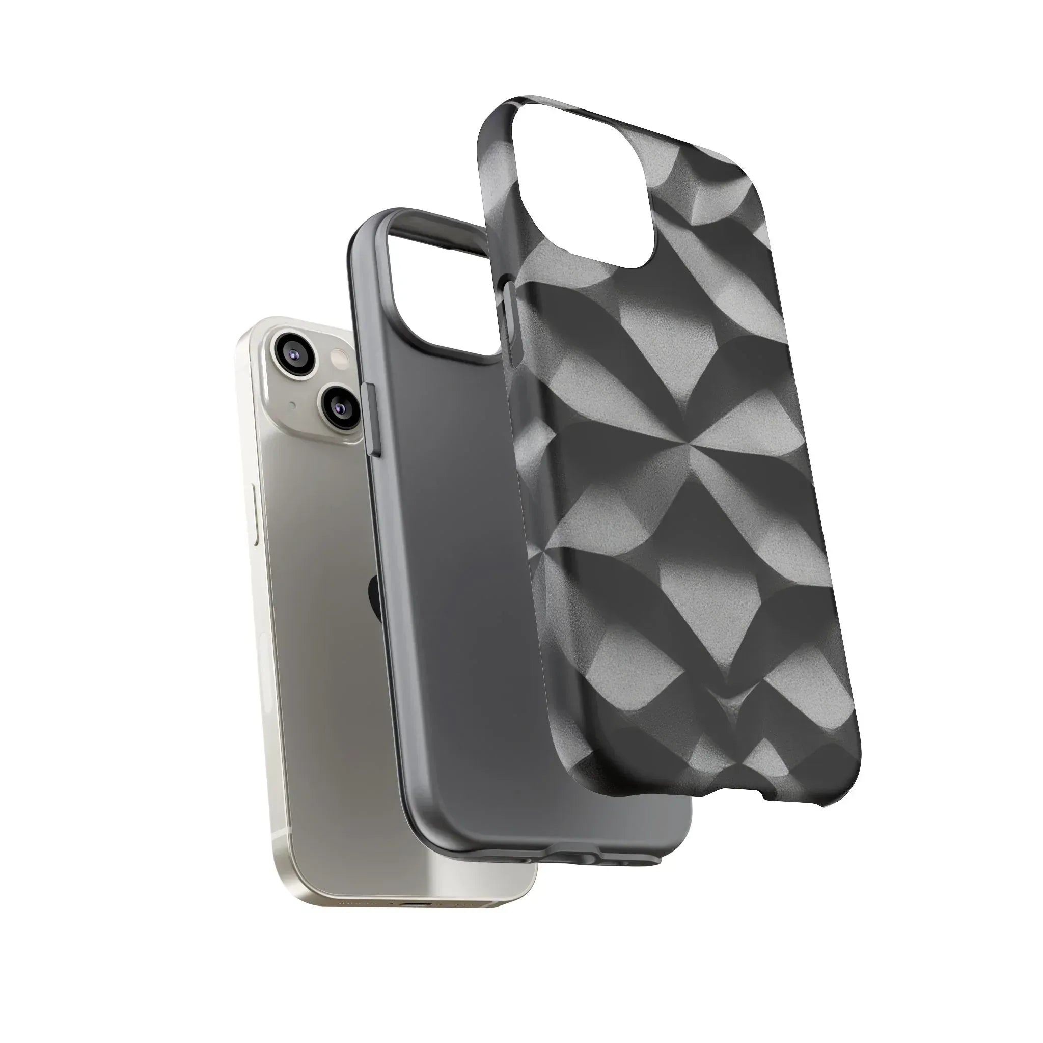 3D Geometric Phone Case for iPhone 8–17 - KARARMDESIGN