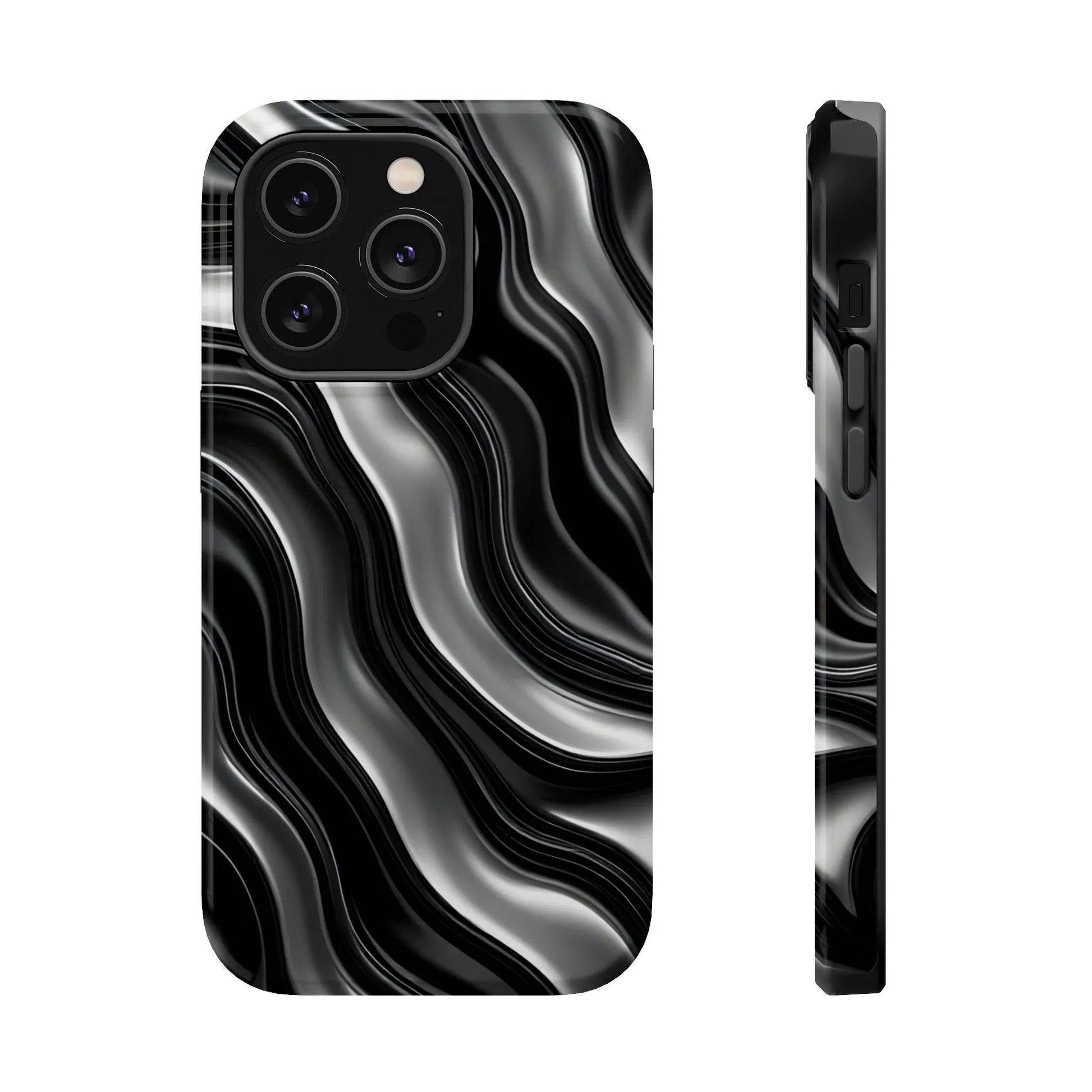 Wavy Illusion Marble Phone Case for iPhone 13-17 - KARARMDESIGN