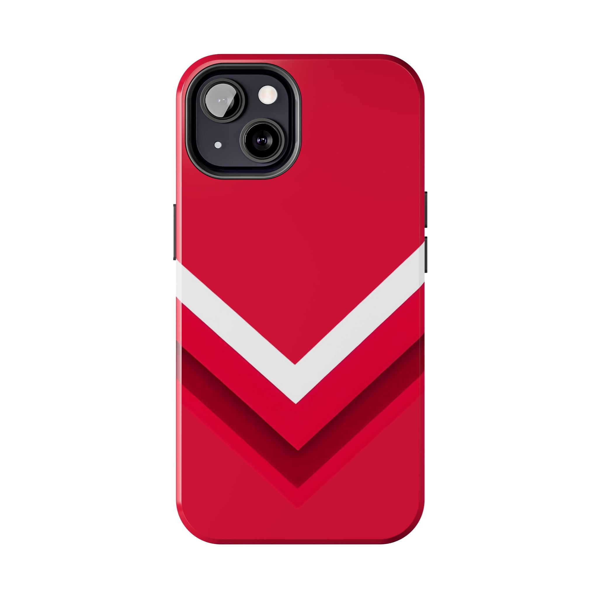 Red Chevron Armor Phone Case for iPhone 11–16 & Galaxy S21–S24