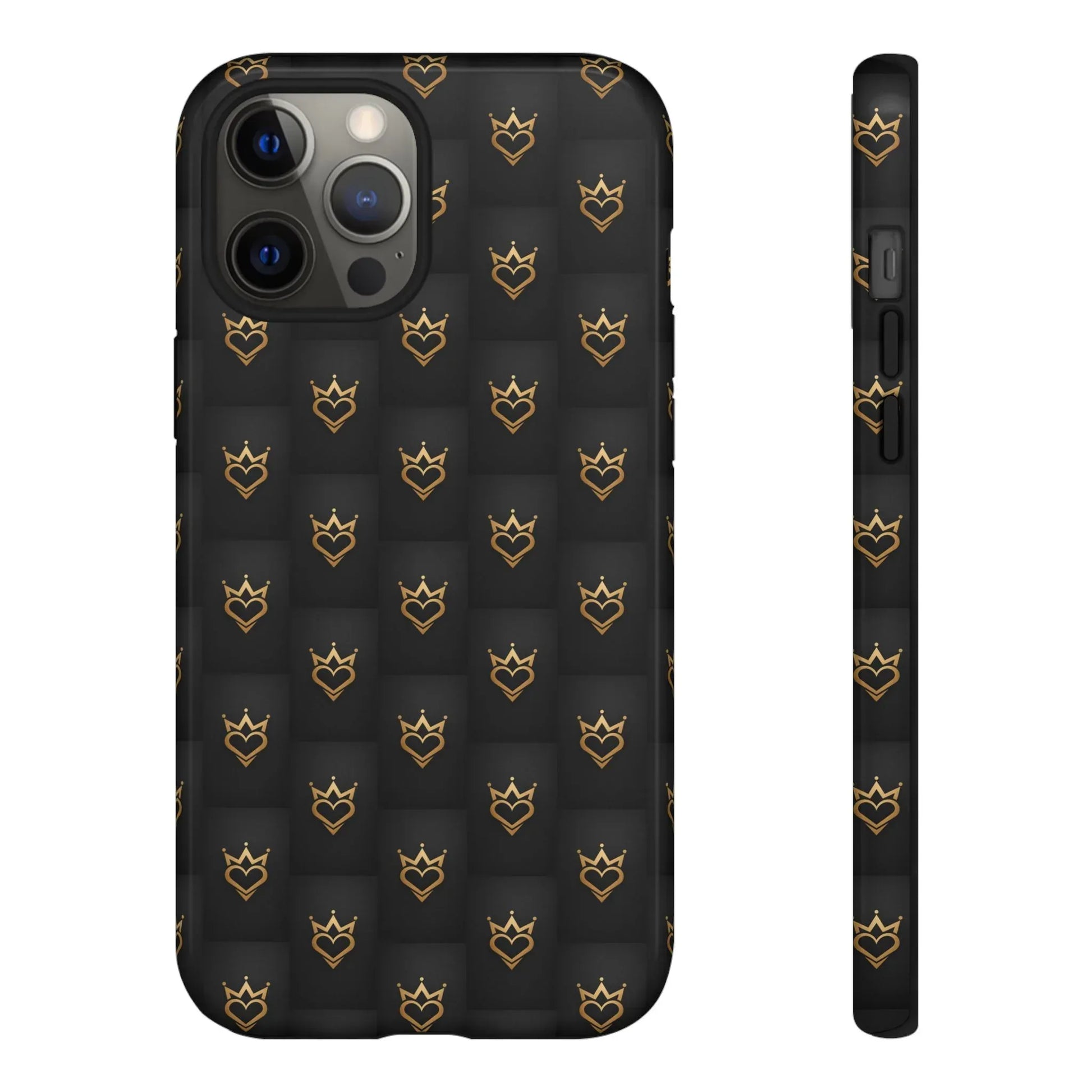 Crowned Heart Doodle Phone Case for iPhone 11-17 & Galaxy S10-S25 - KARARMDESIGN