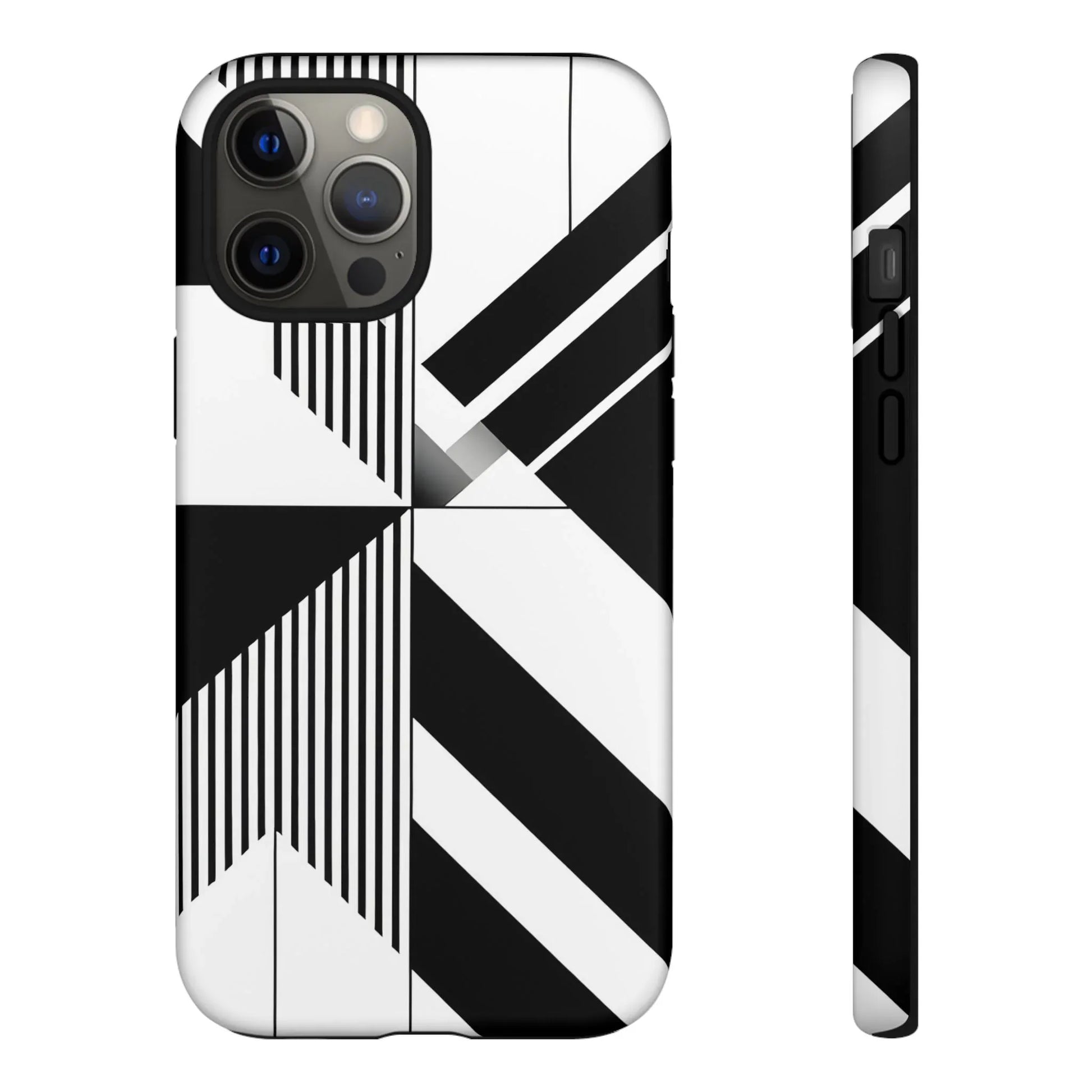 Monochrome Tough Phone Case for iPhone 11-16 and Galaxy S20–S25 - KARARMDESIGN