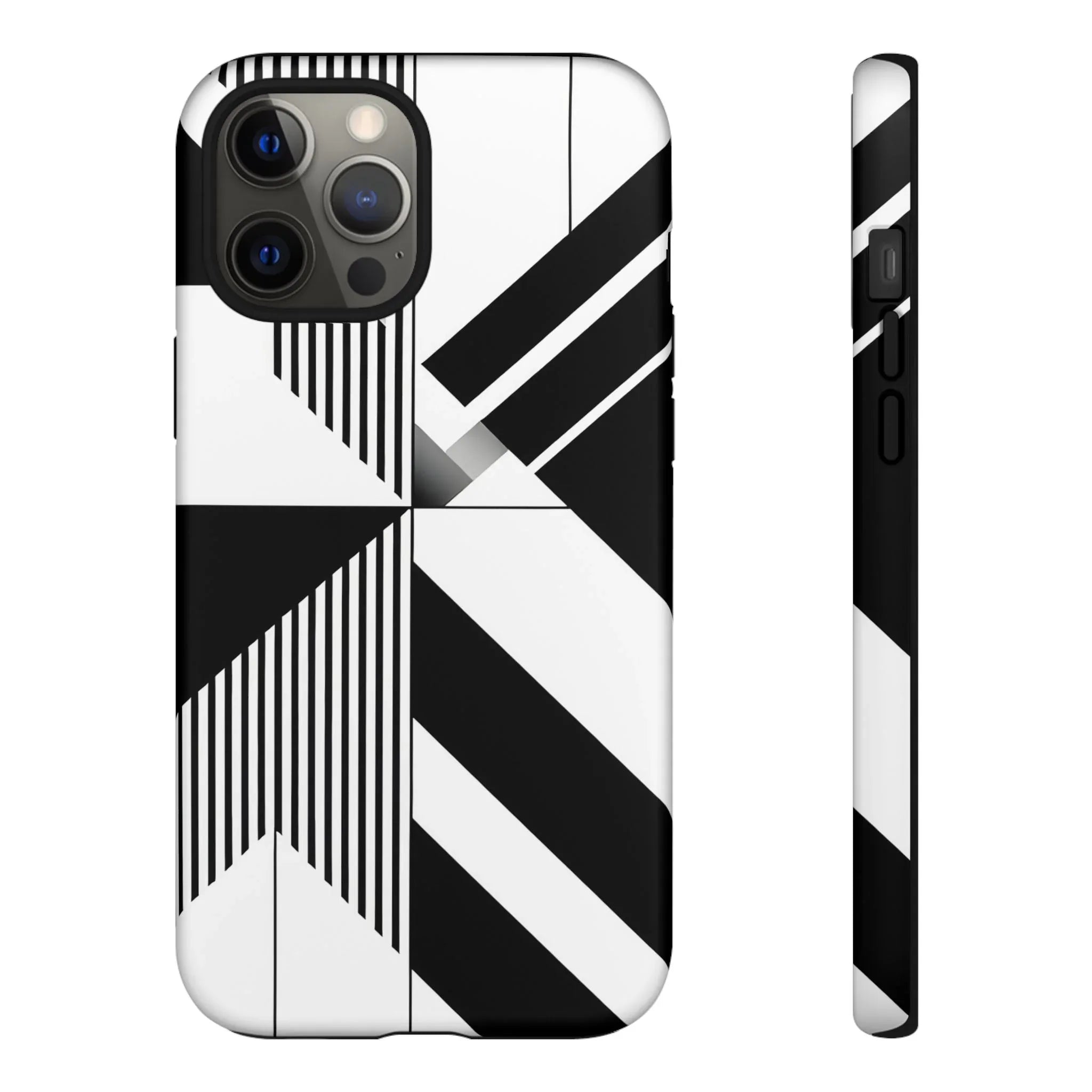 Monochrome Tough Phone Case for iPhone 11-16 and Galaxy S20–S25 - KARARMDESIGN