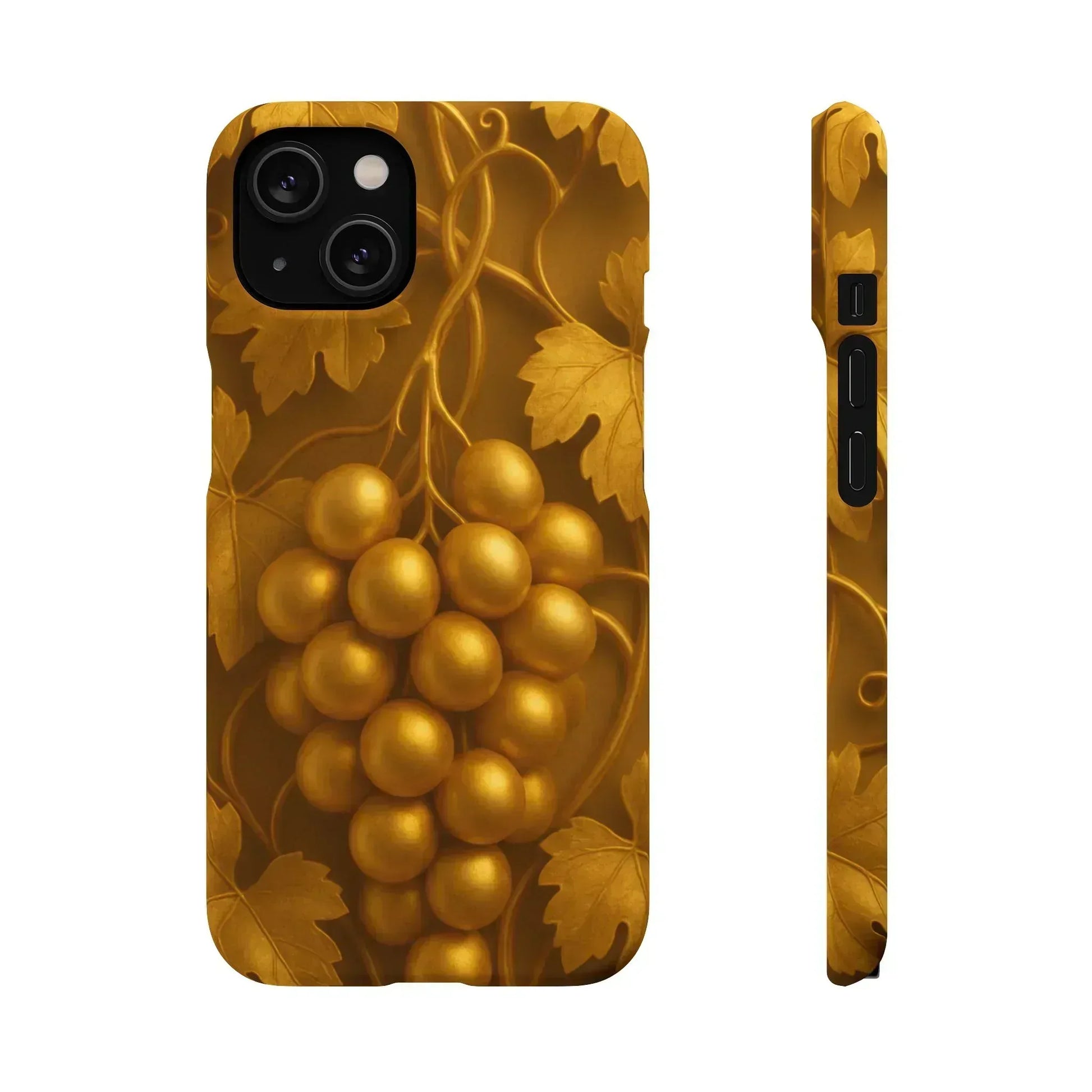 Golden Grapes Phone Case for iPhone 8–16 - KARARMDESIGN