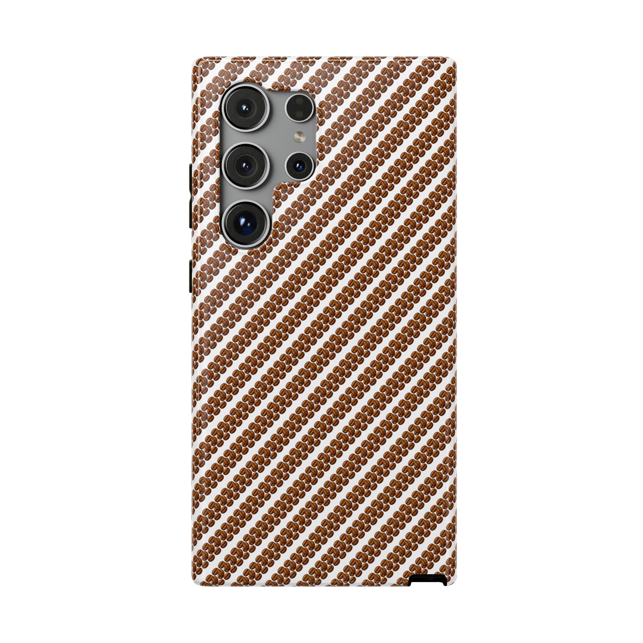 Coffee Pattern Phone Case for iPhone 11–17 & Samsung Galaxy S22–S26