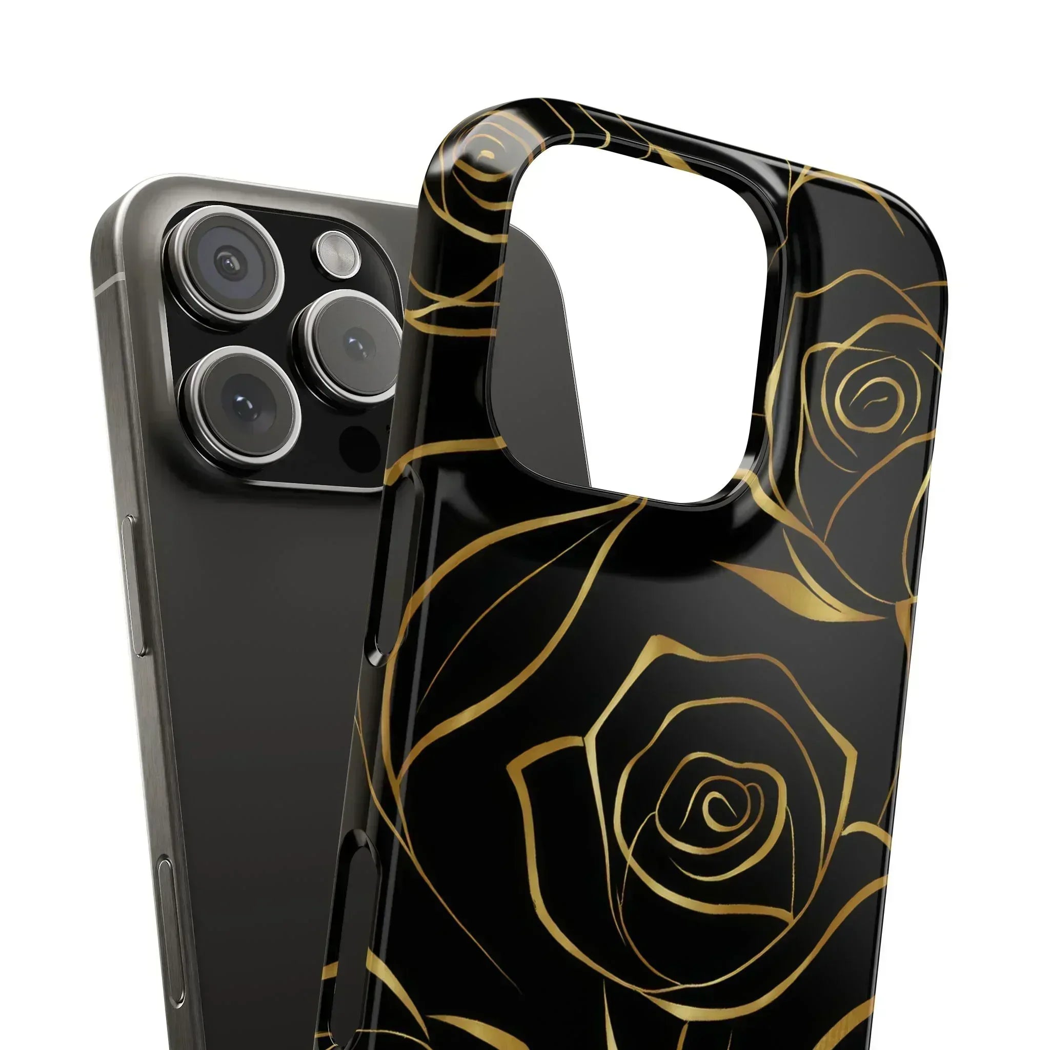 Golden Roses Phone Case for iPhone 15-17 - KARARMDESIGN