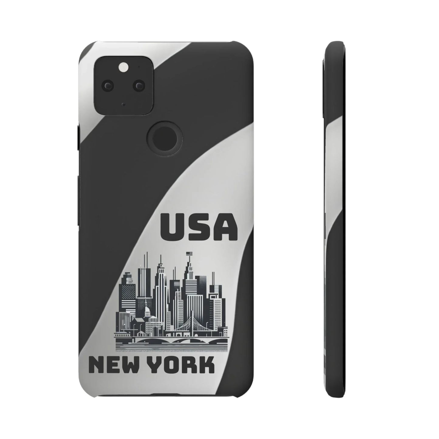 Monochrome New York City Skyline Phone Case for iPhone, Galaxy & Pixel - KarArmDesign