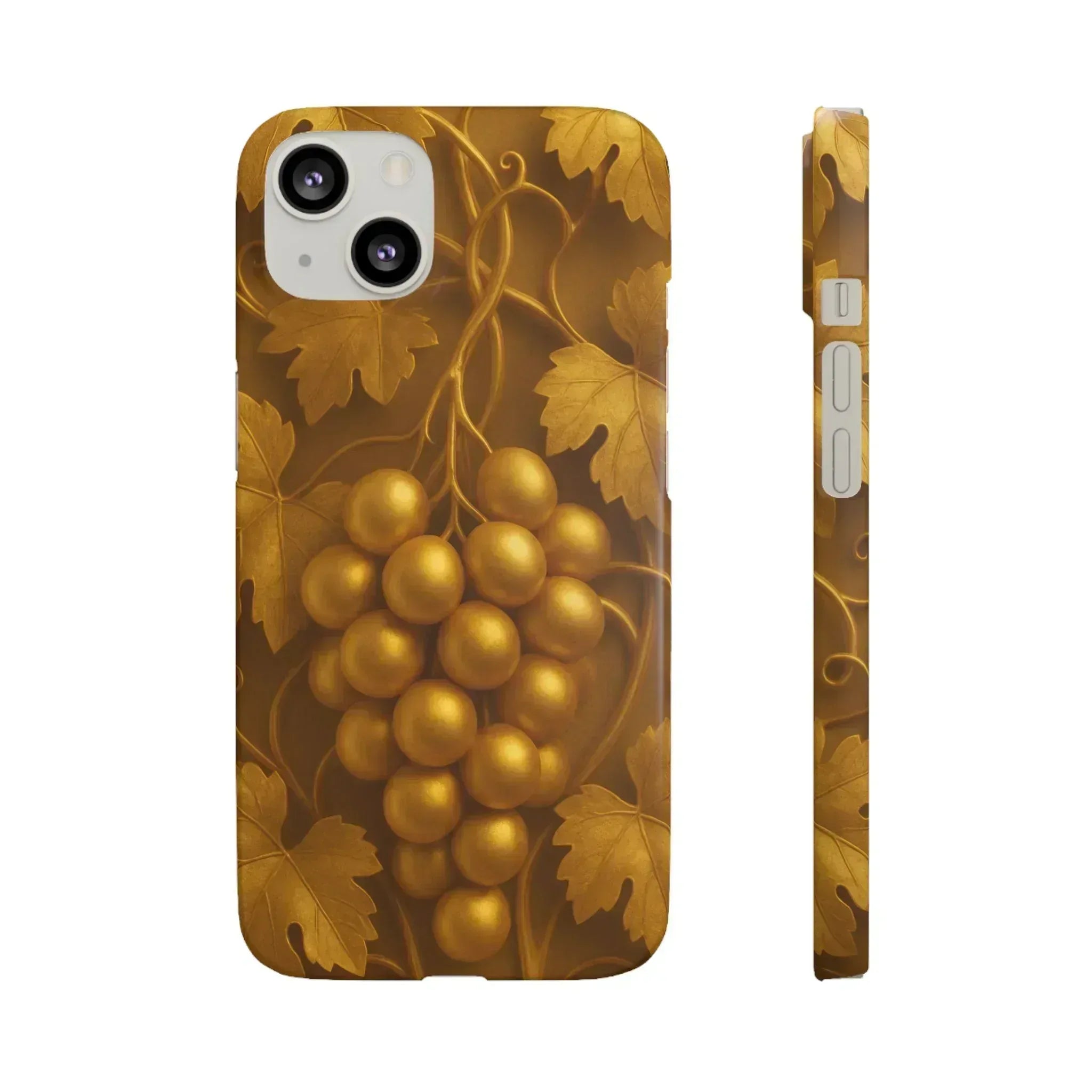 Golden Grapes Phone Case for iPhone 8–16 - KARARMDESIGN
