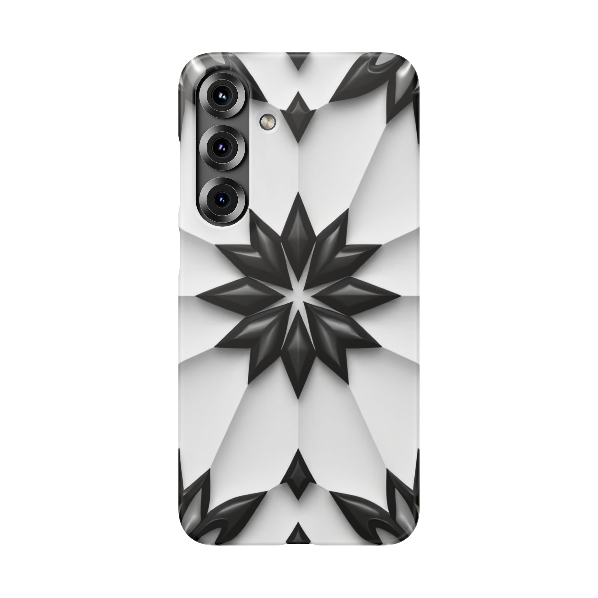 Black & White Geometric Snap Case for iPhone & Samsung Galaxy