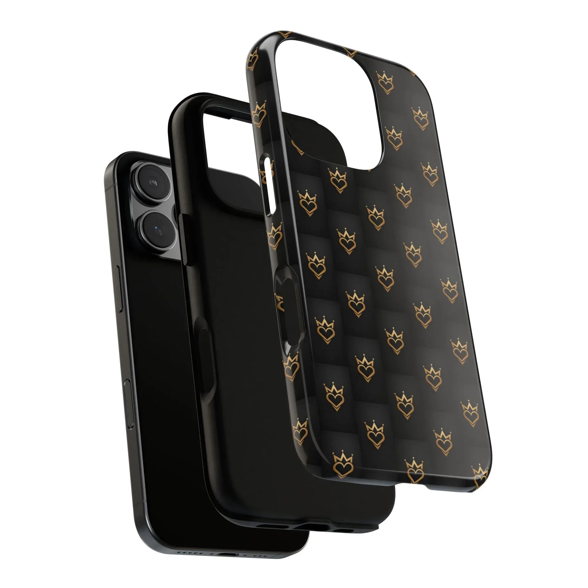 Crowned Heart Doodle Phone Case for iPhone 11-17 & Galaxy S10-S25 - KARARMDESIGN