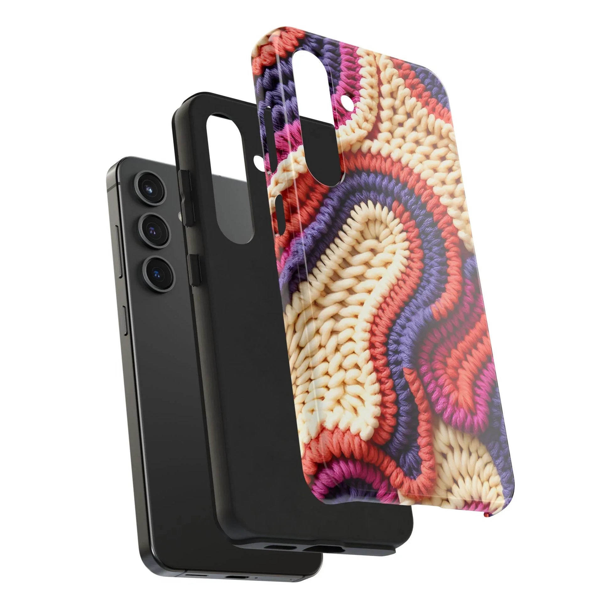 Handwoven Textile Art Phone Case for iPhone 11-17 and Galaxy S21-S25 - KARARMDESIGN