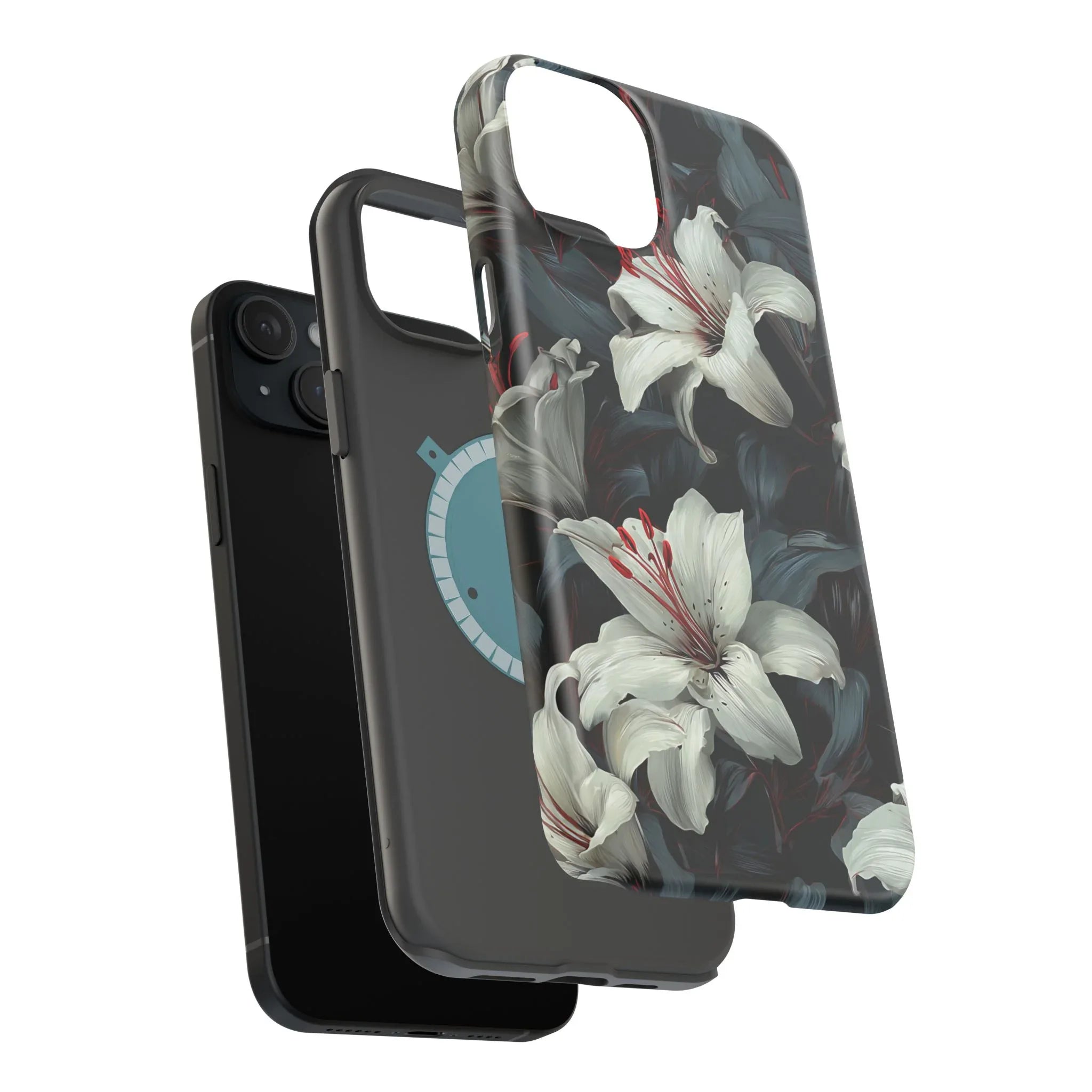 White Lily Floral Phone Case for iPhone 13-17 - KARARMDESIGN