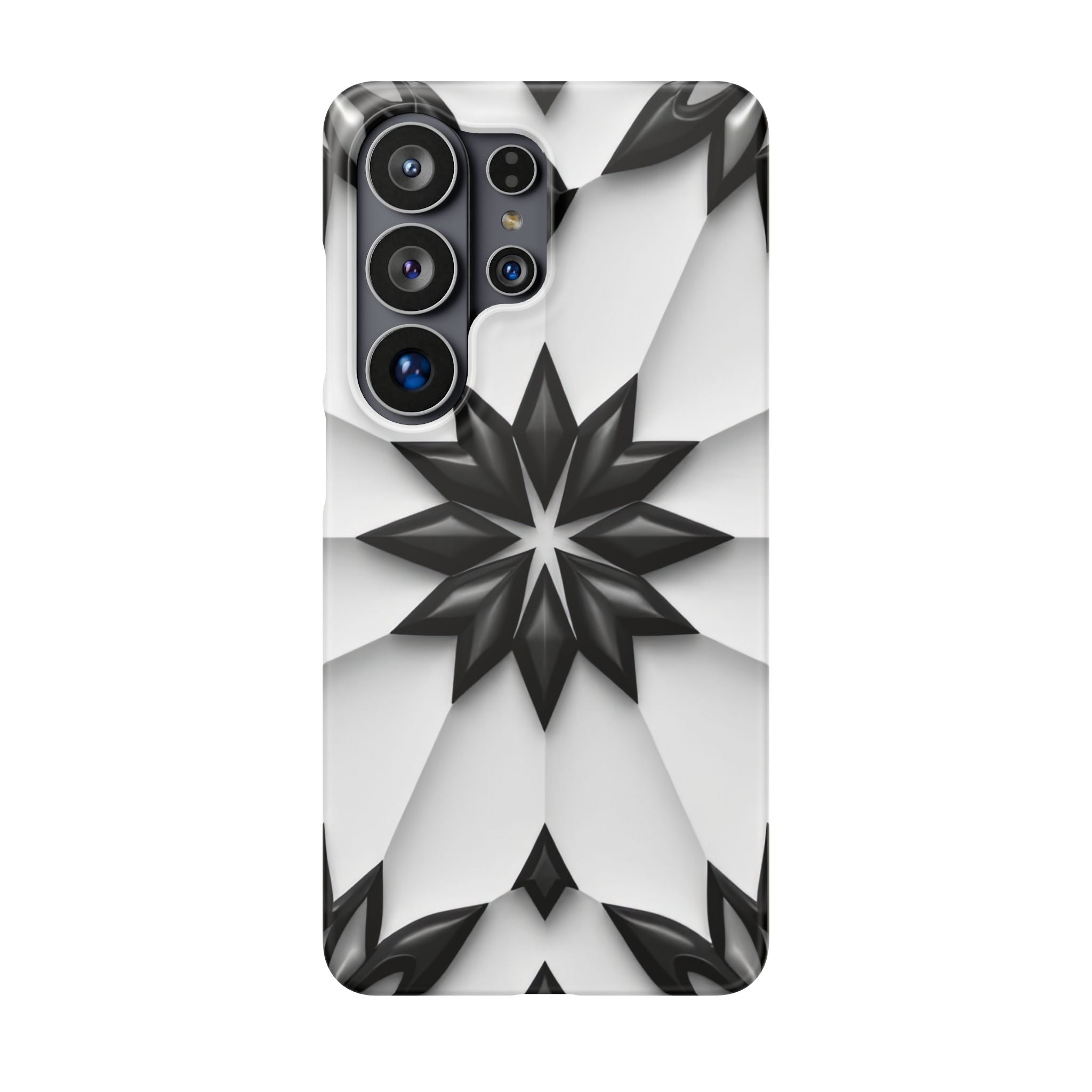 Black & White Geometric Snap Case for iPhone & Samsung Galaxy