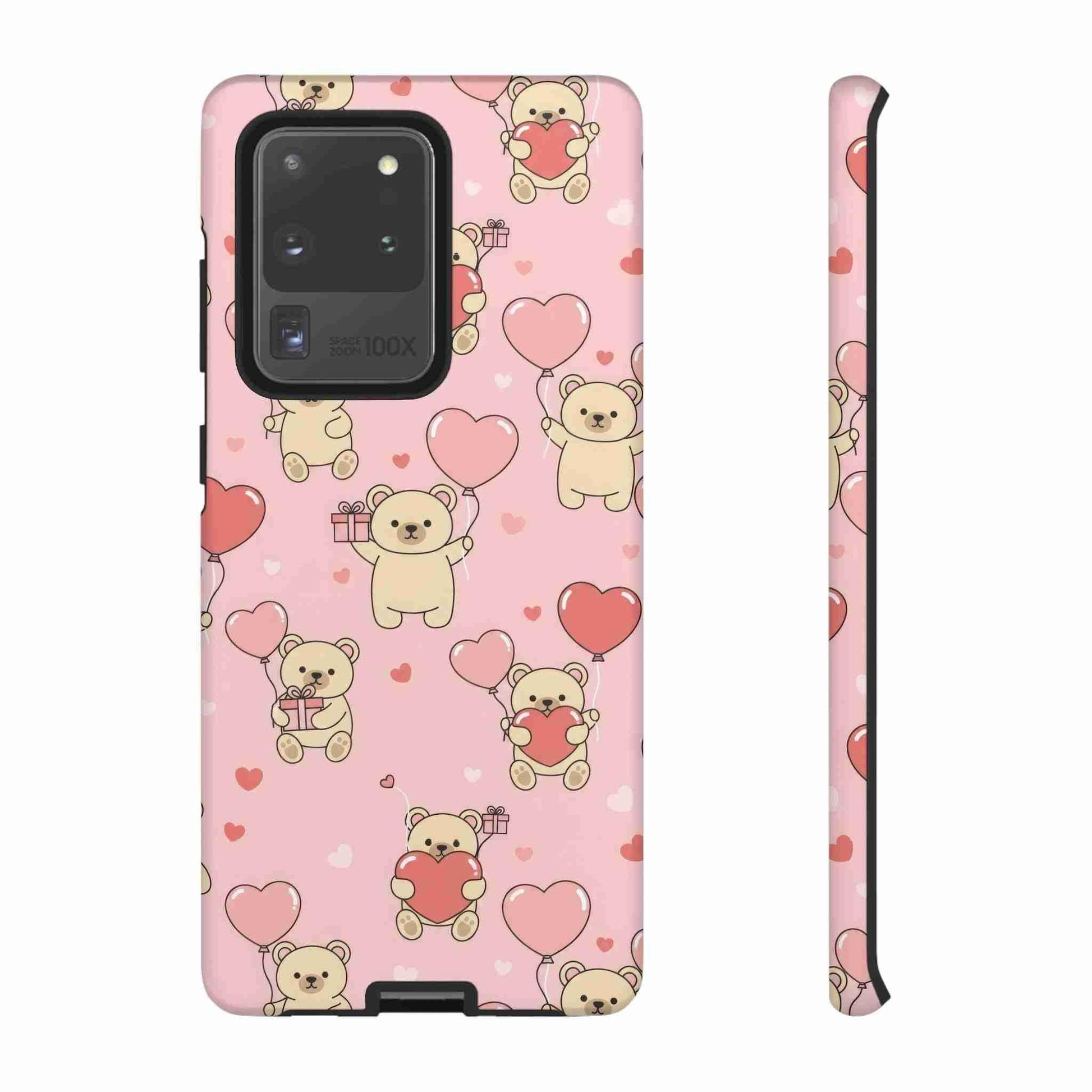 Teddy's Valentine Parade Phone Case for iPhone 11-17 and Galaxy S21-S25 - KARARMDESIGN