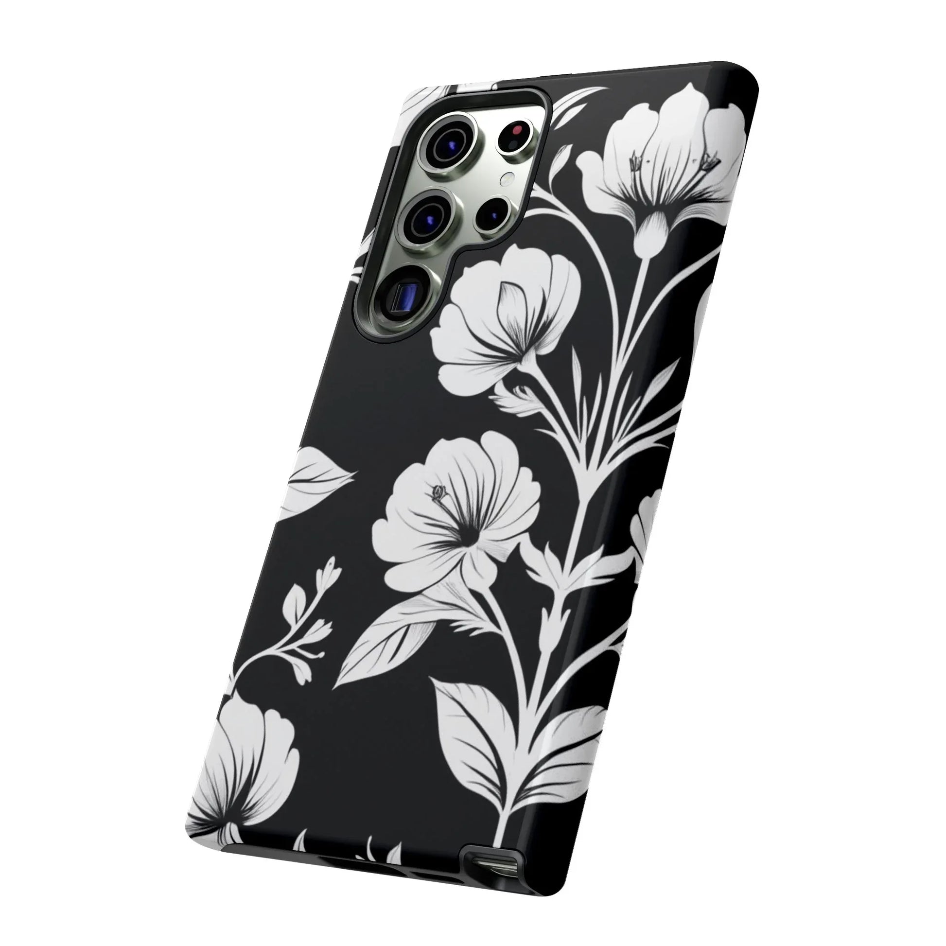 Elegant Floral Phone Case for Galaxy S20-S25 - KARARMDESIGN