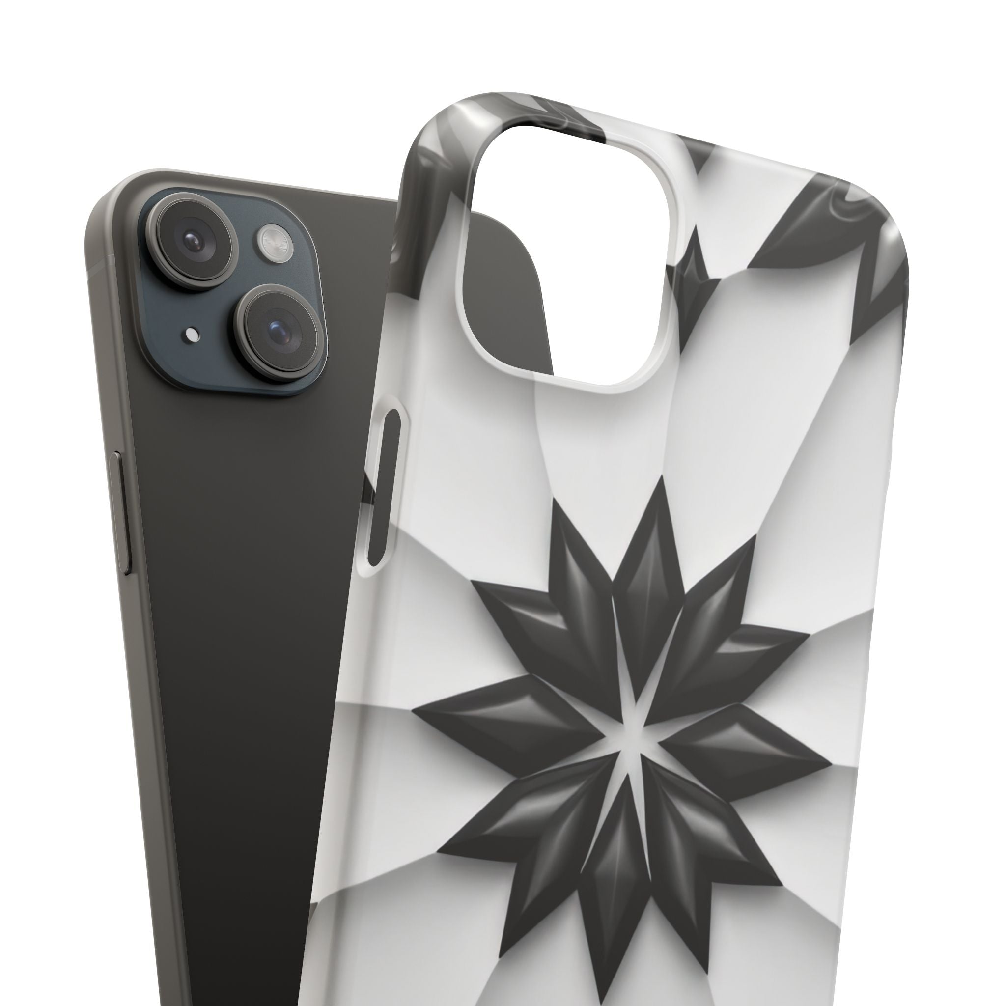 Black & White Geometric Snap Case for iPhone & Samsung Galaxy