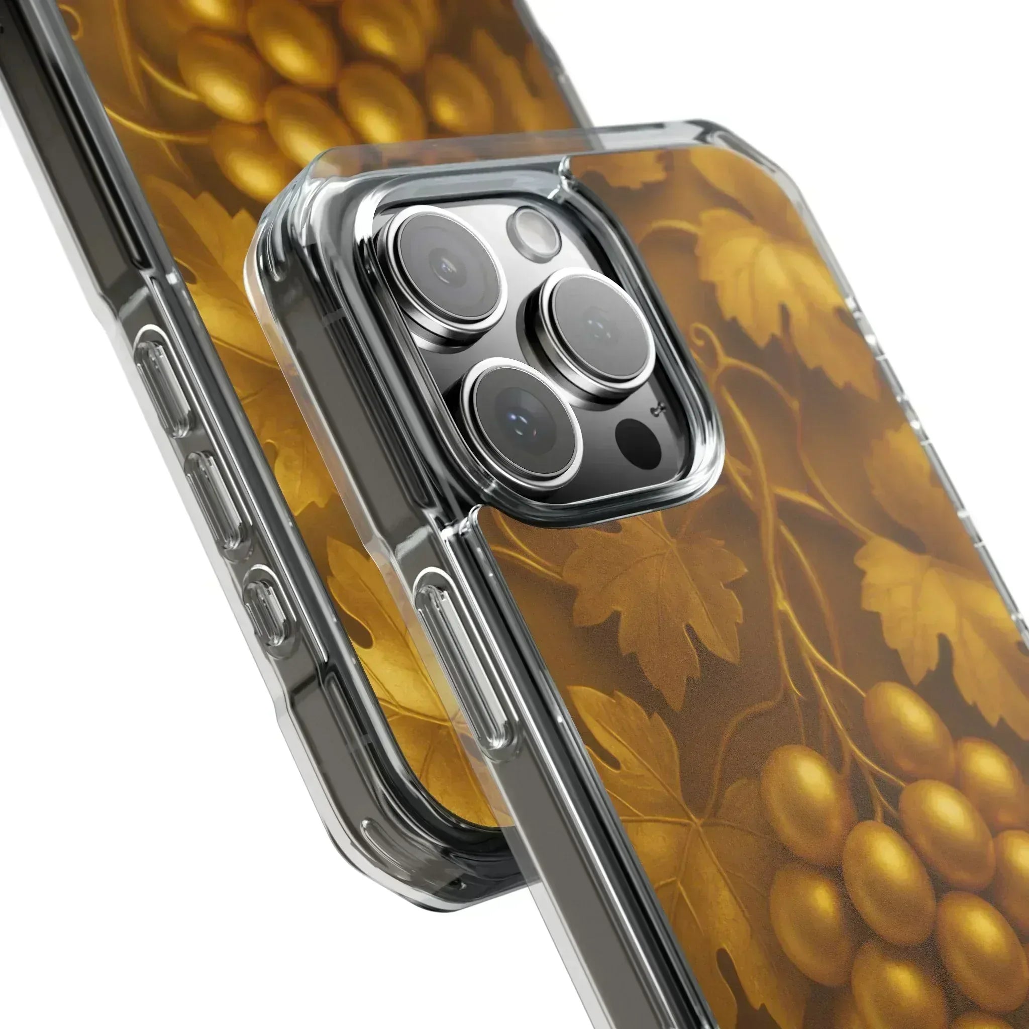 Golden Grapes Phone Case for iPhone 14–16 - KARARMDESIGN