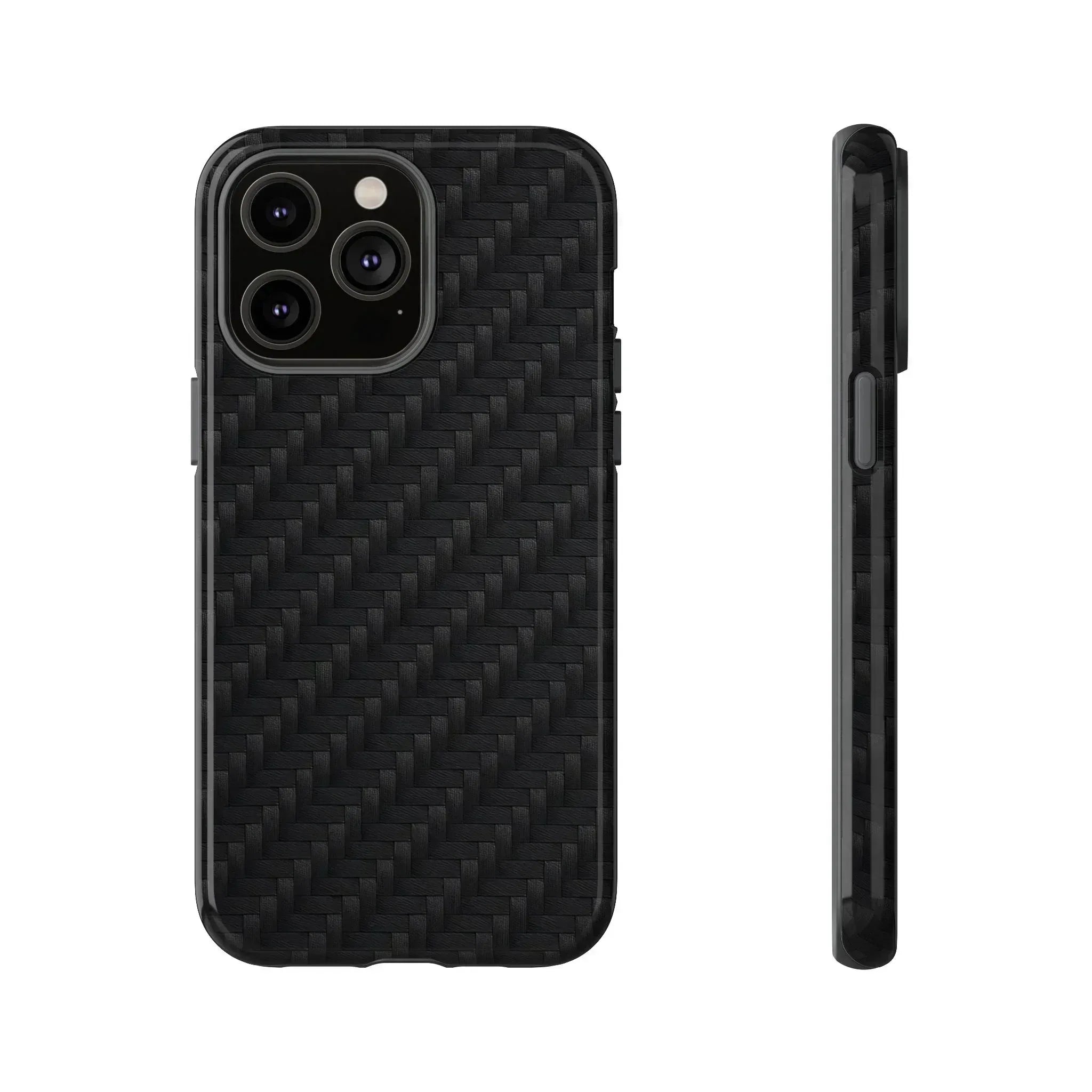 Black Carbon Phone Case for iPhone 8-16 and Google Pixel up to 9 - KARARMDESIGN