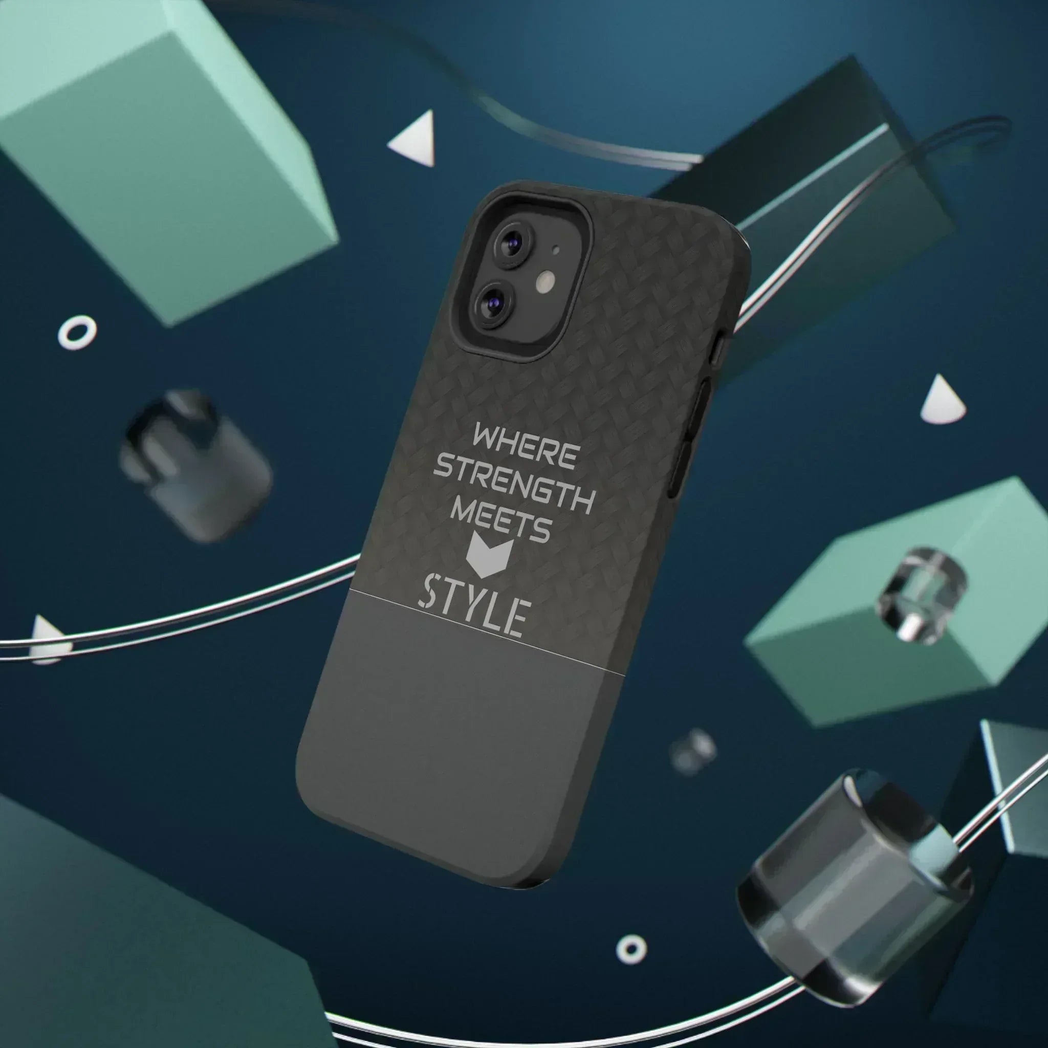 Gray Carbon Phone Case for iPhone 12-16 and Galaxy S21-S22 - KARARMDESIGN