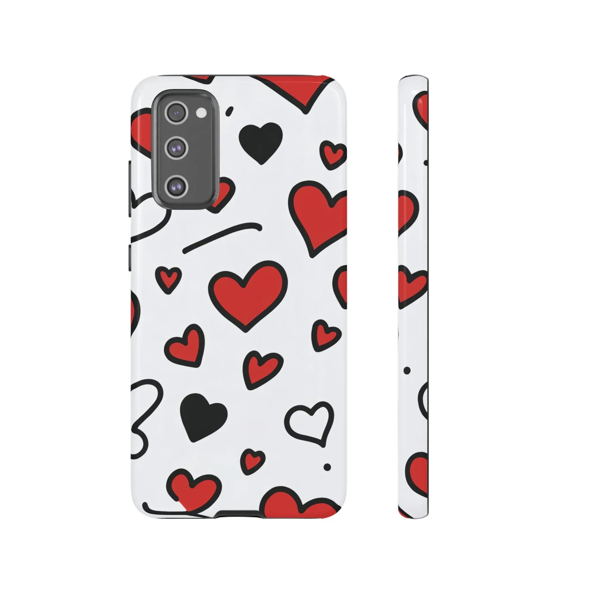 Scattered Hearts Phone Case for iPhone 11-17 and Galaxy S10-S25 - KARARMDESIGN
