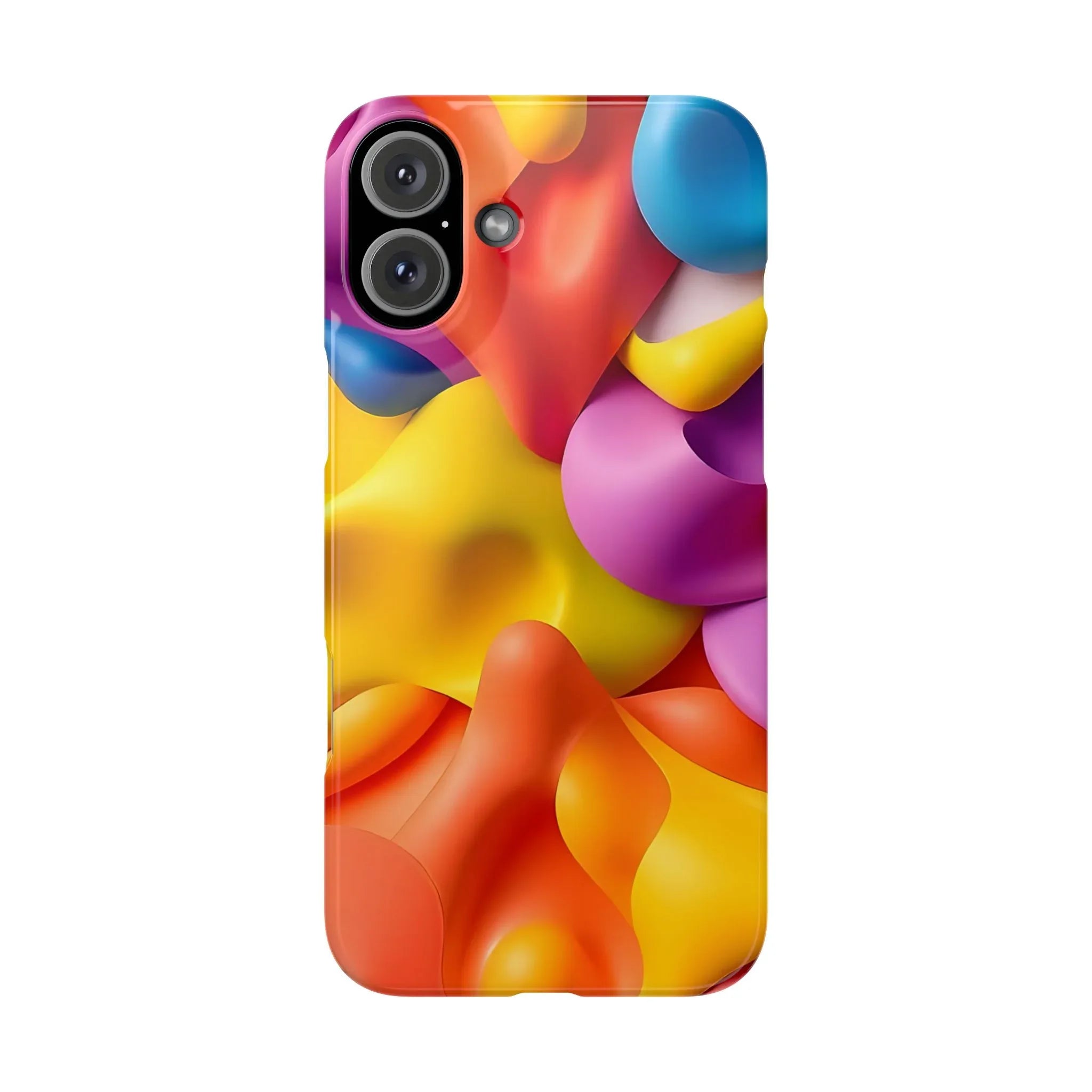 Vibrant Abstract Color Phone Case for iPhone 11-16 - KARARMDESIGN