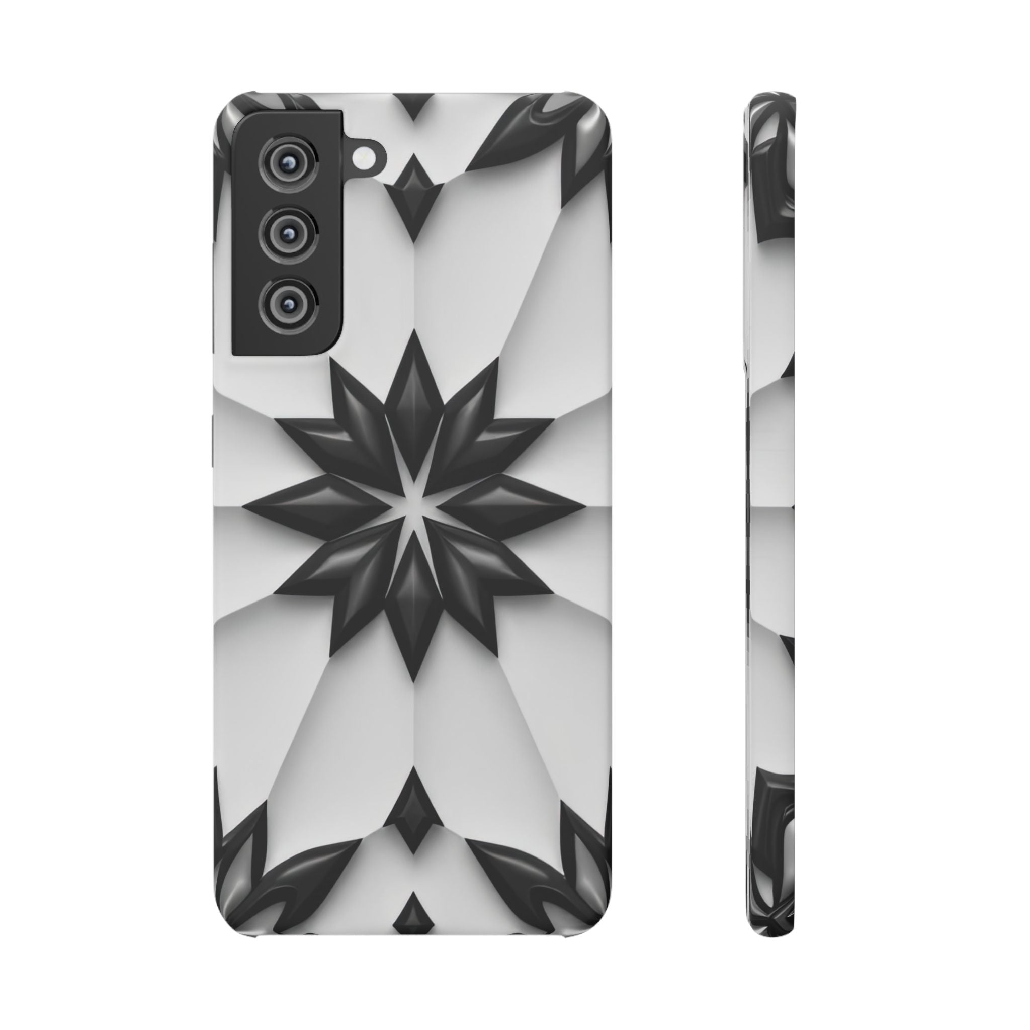 Black & White Geometric Snap Case for iPhone & Samsung Galaxy