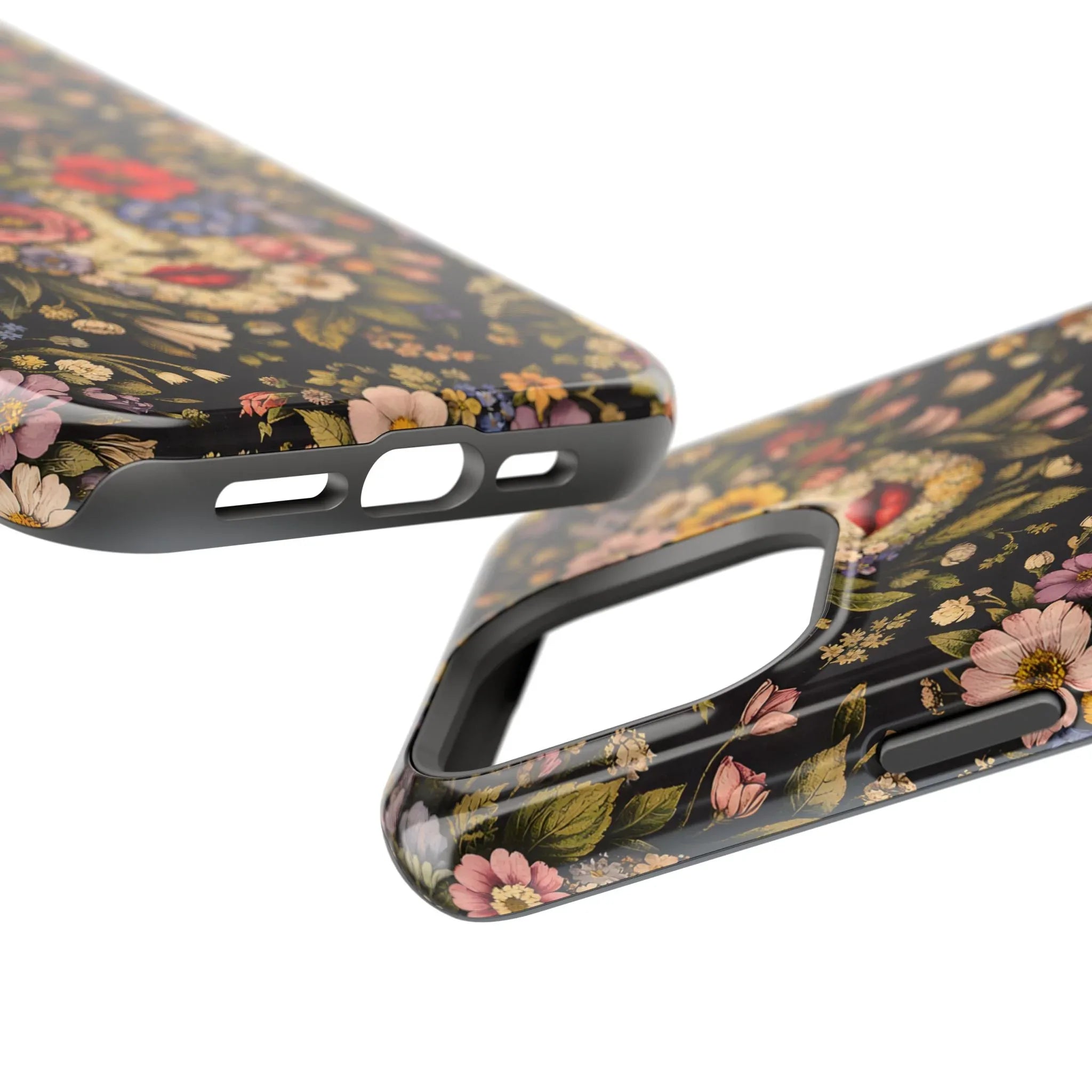 Vintage Flower Face Phone Case for iPhone 13-17 - KARARMDESIGN