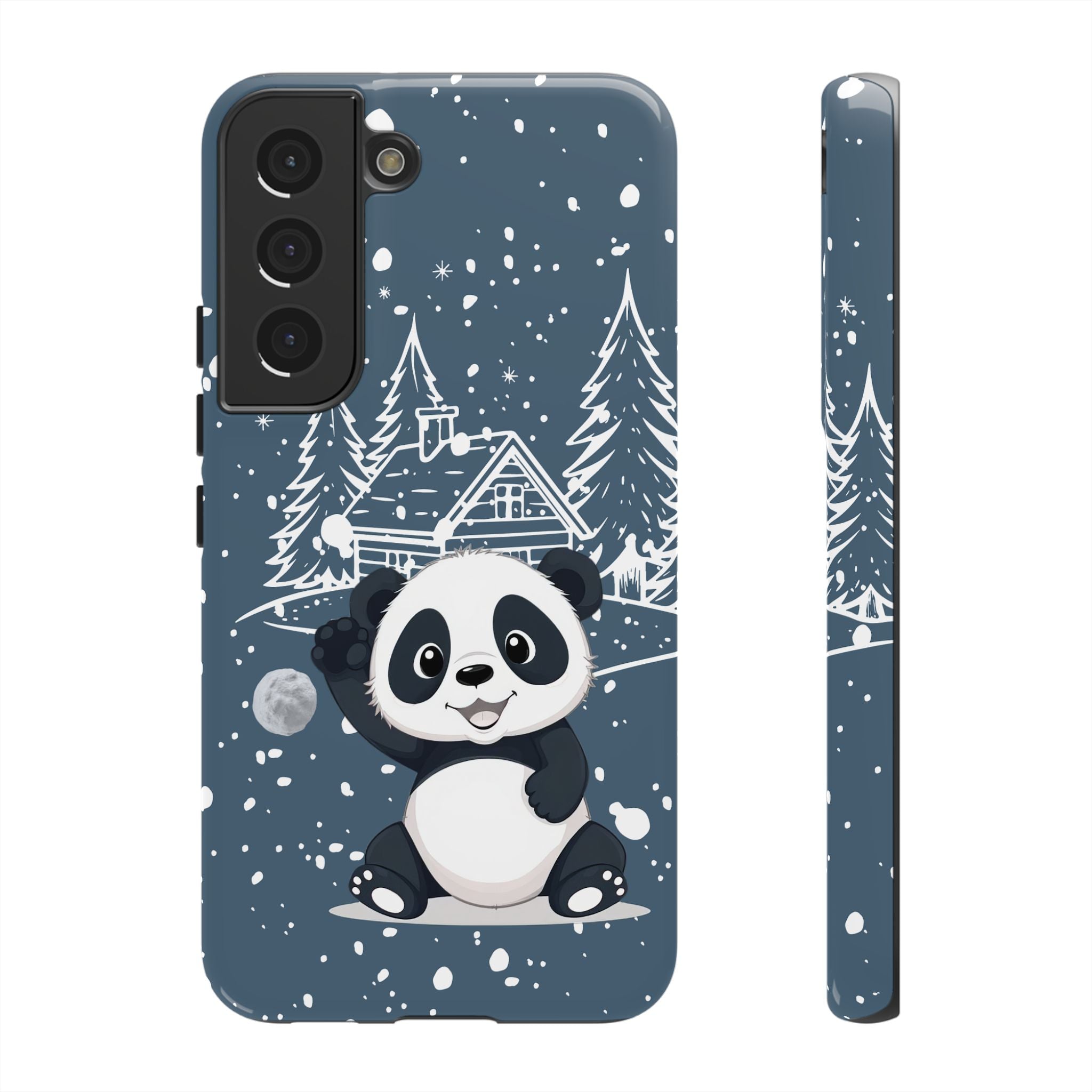 Cute Panda Phone Case for Samsung Galaxy S20–S26 & Google Pixel 6–9