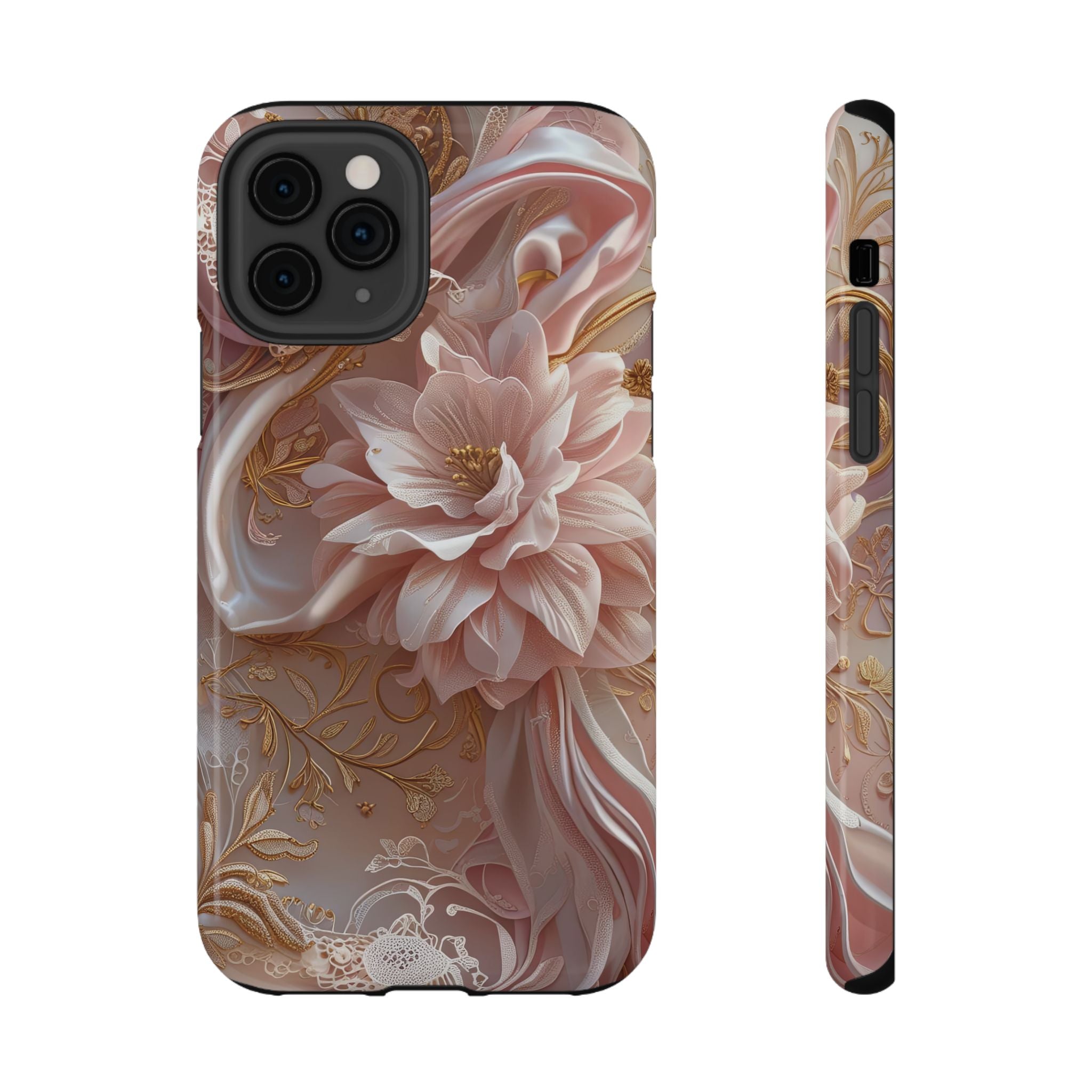 Elegant Floral Phone Case for iPhone 11–17, 16e & Galaxy S22–S26