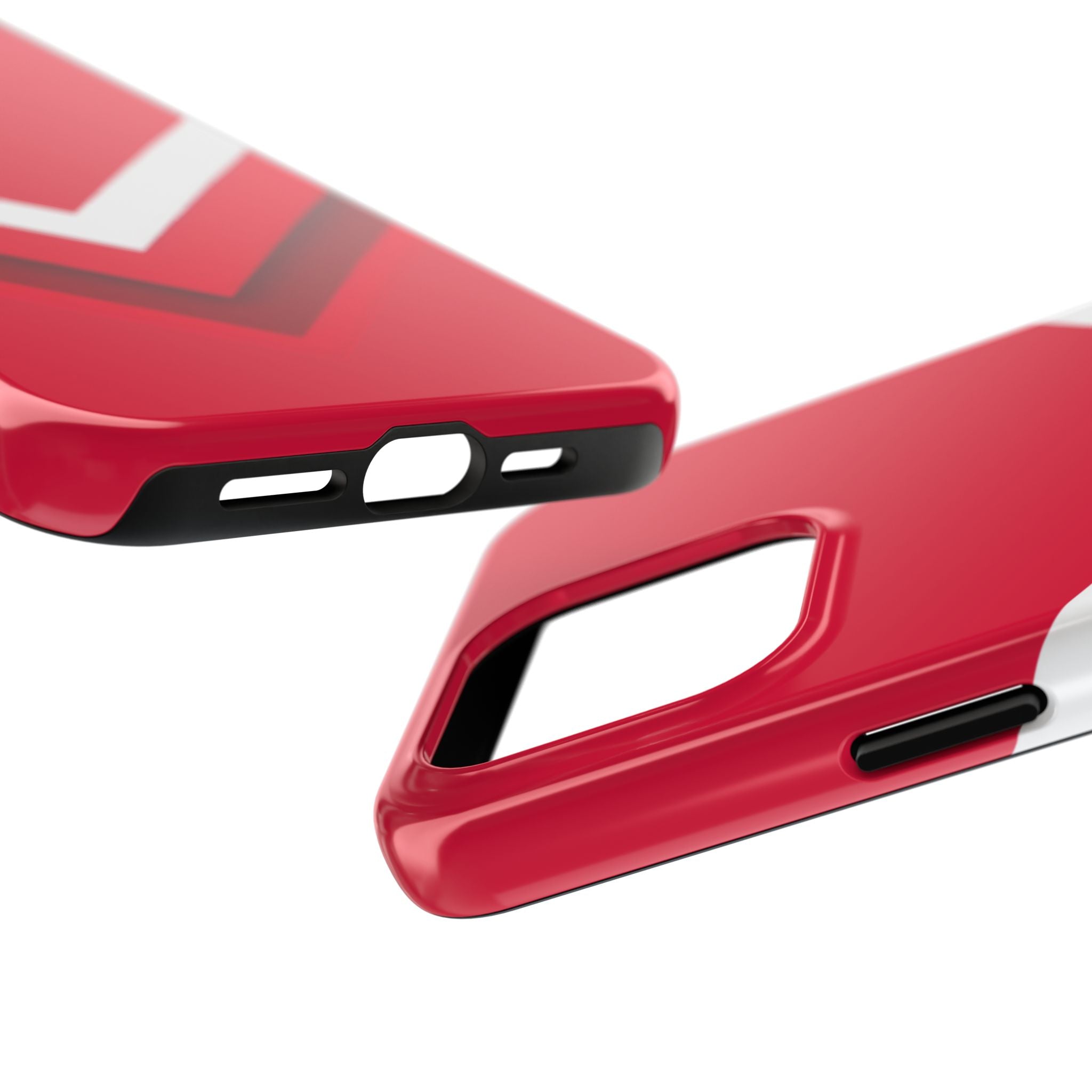 Red Chevron Armor Phone Case for iPhone 11–16 & Galaxy S21–S24