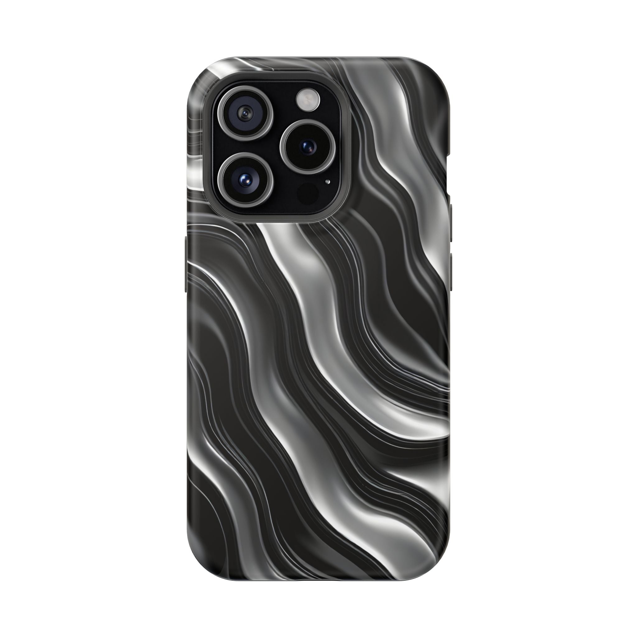 Wavy Illusion Marble Phone Case for iPhone 13-17