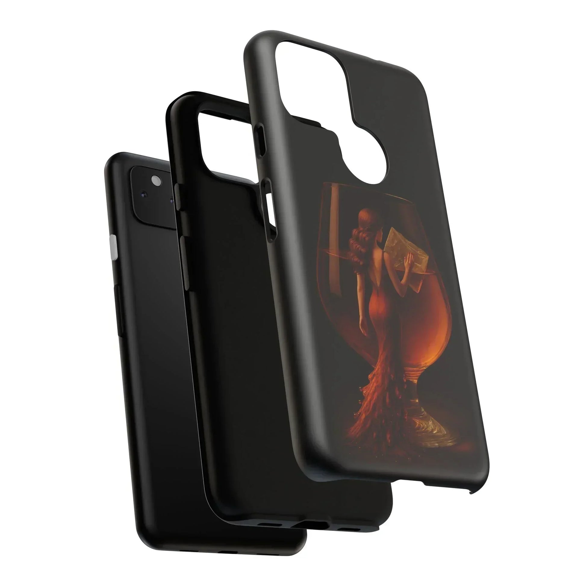 Elegant Midnight Lady Phone Case for iPhone 8-16 and Google Pixel up to 9 Models - KarArmDesign