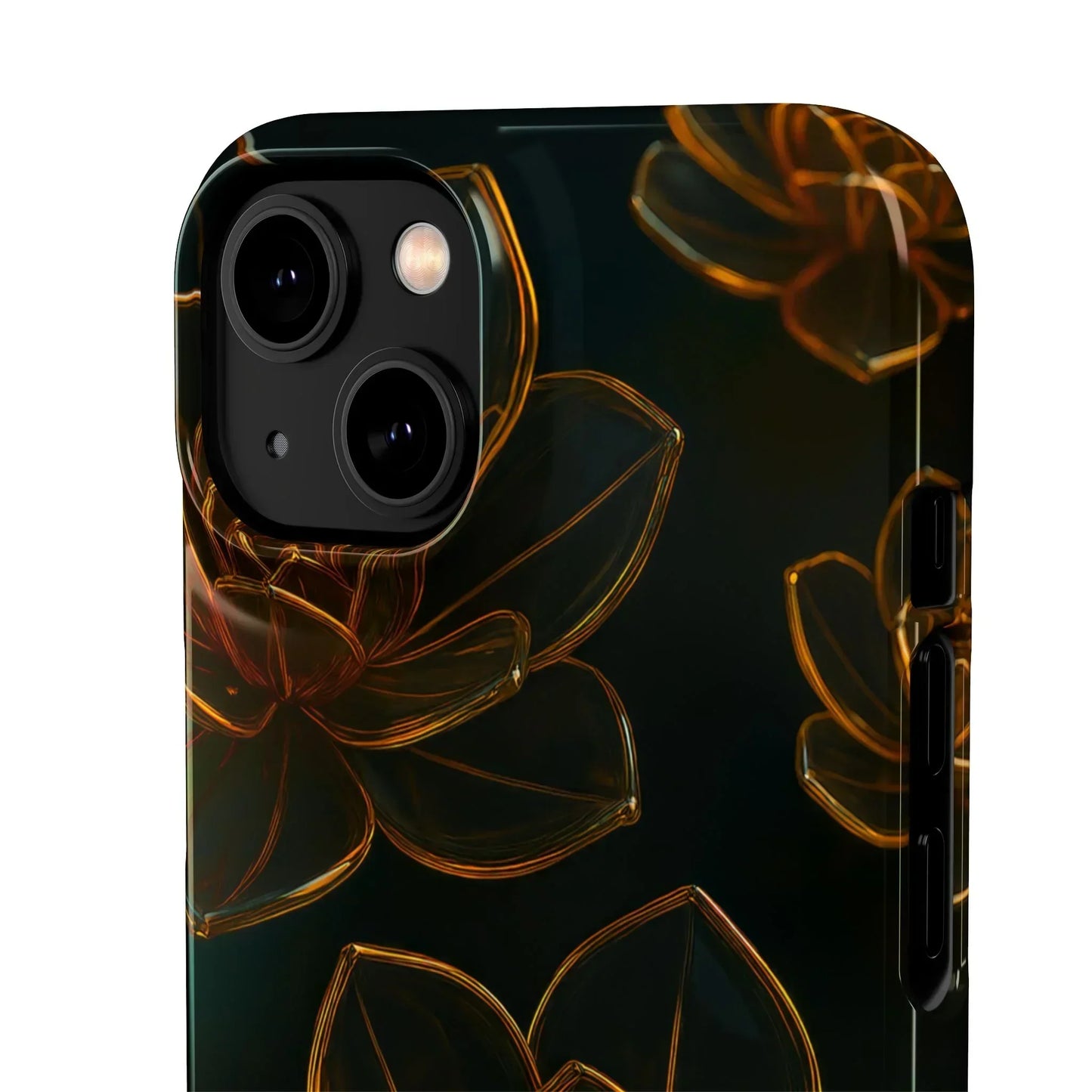 Glass Flower Phone Case for iPhone 7-16 and Galaxy S10-S24 Models