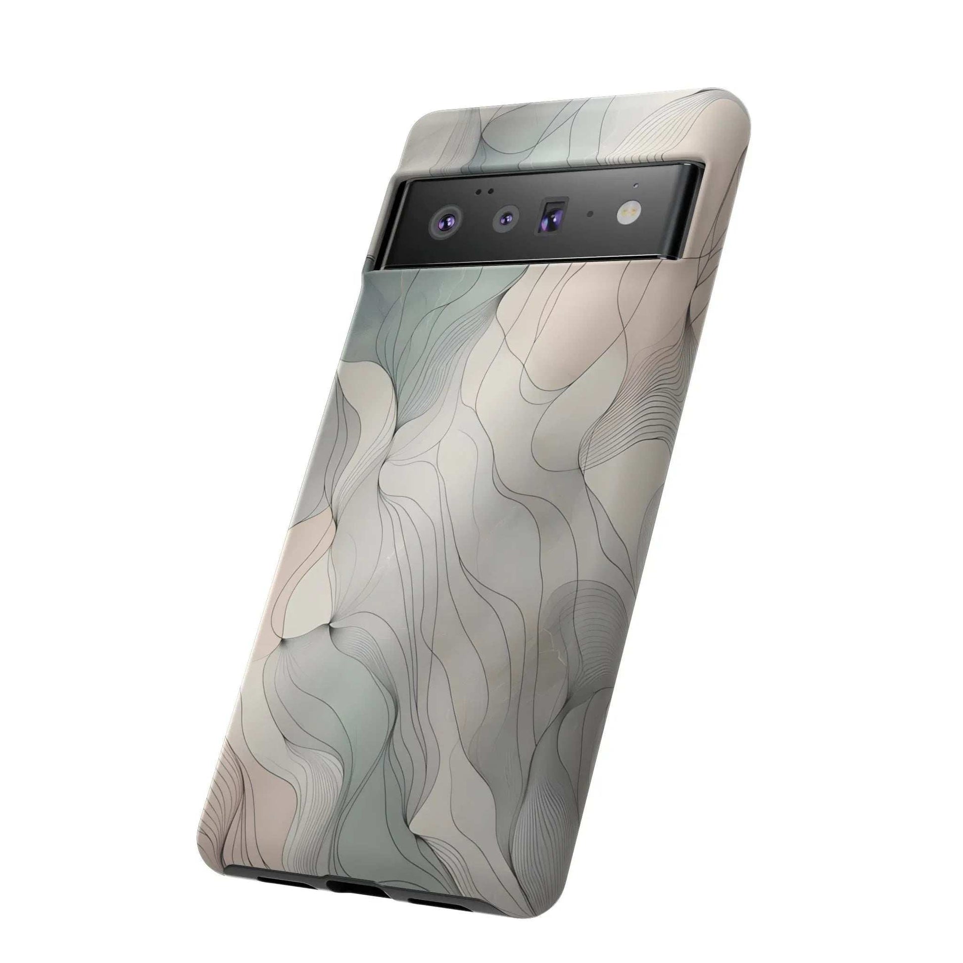Pastel Wave Phone Case – Minimalist Design for iPhone & Pixel - KARARMDESIGN