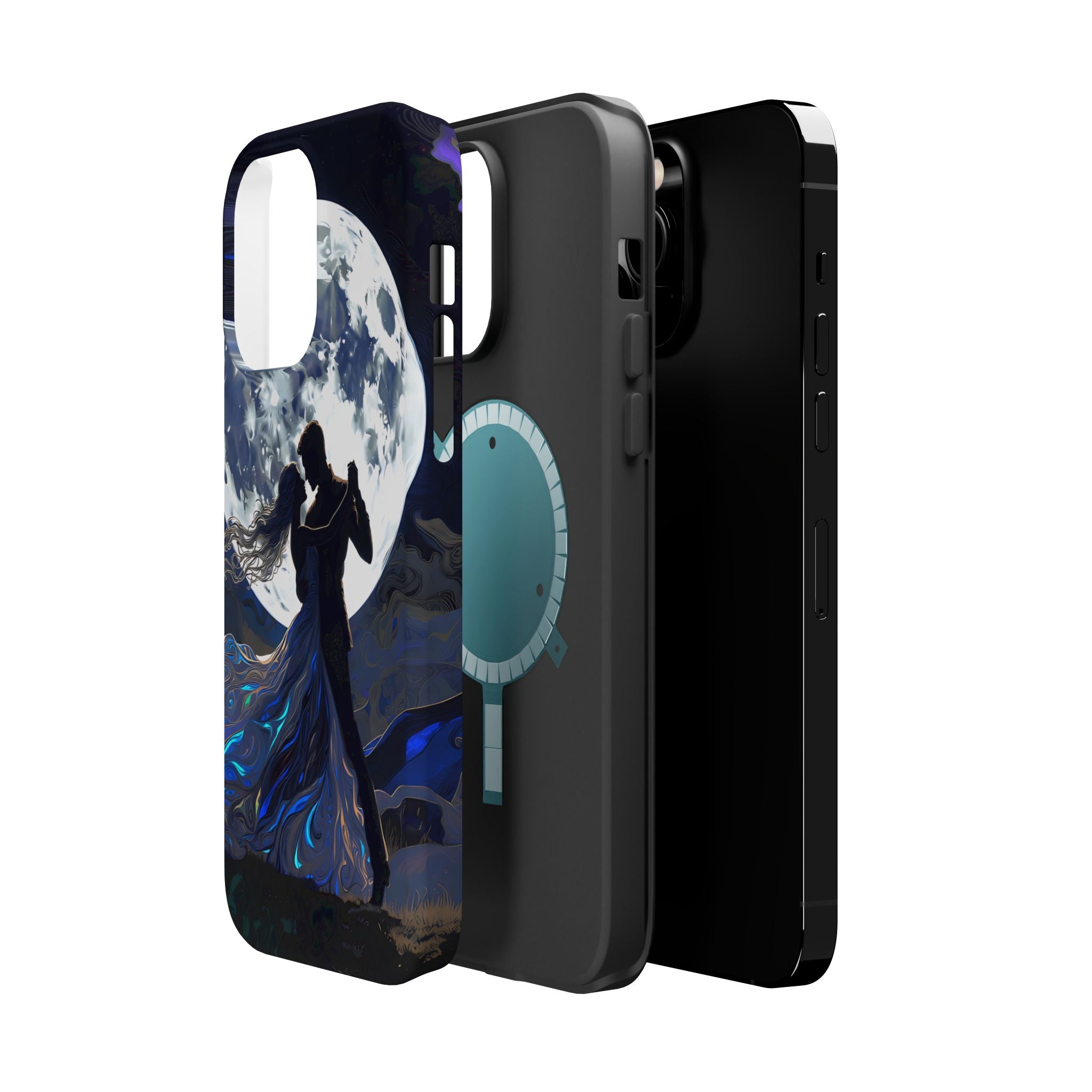 Romantic Moonlight Dance Magnetic Phone Case – iPhone 15–17 & Samsung Galaxy S26