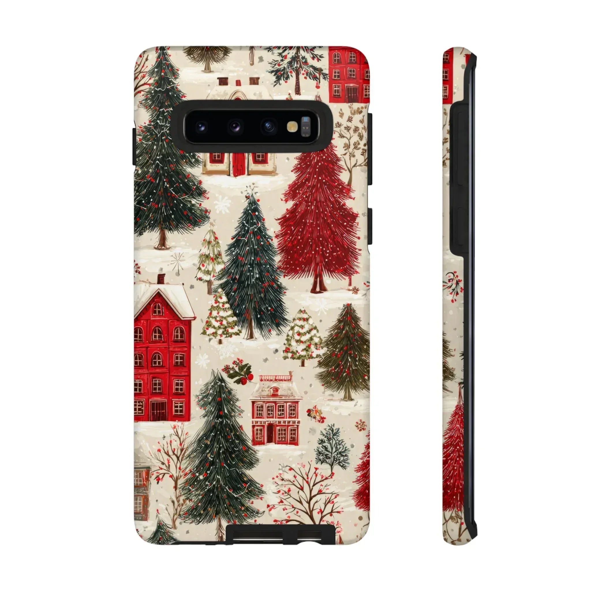 Cozy Winter Village Phone Case for iPhone 11-17 and Galaxy S10-S25 - KARARMDESIGN