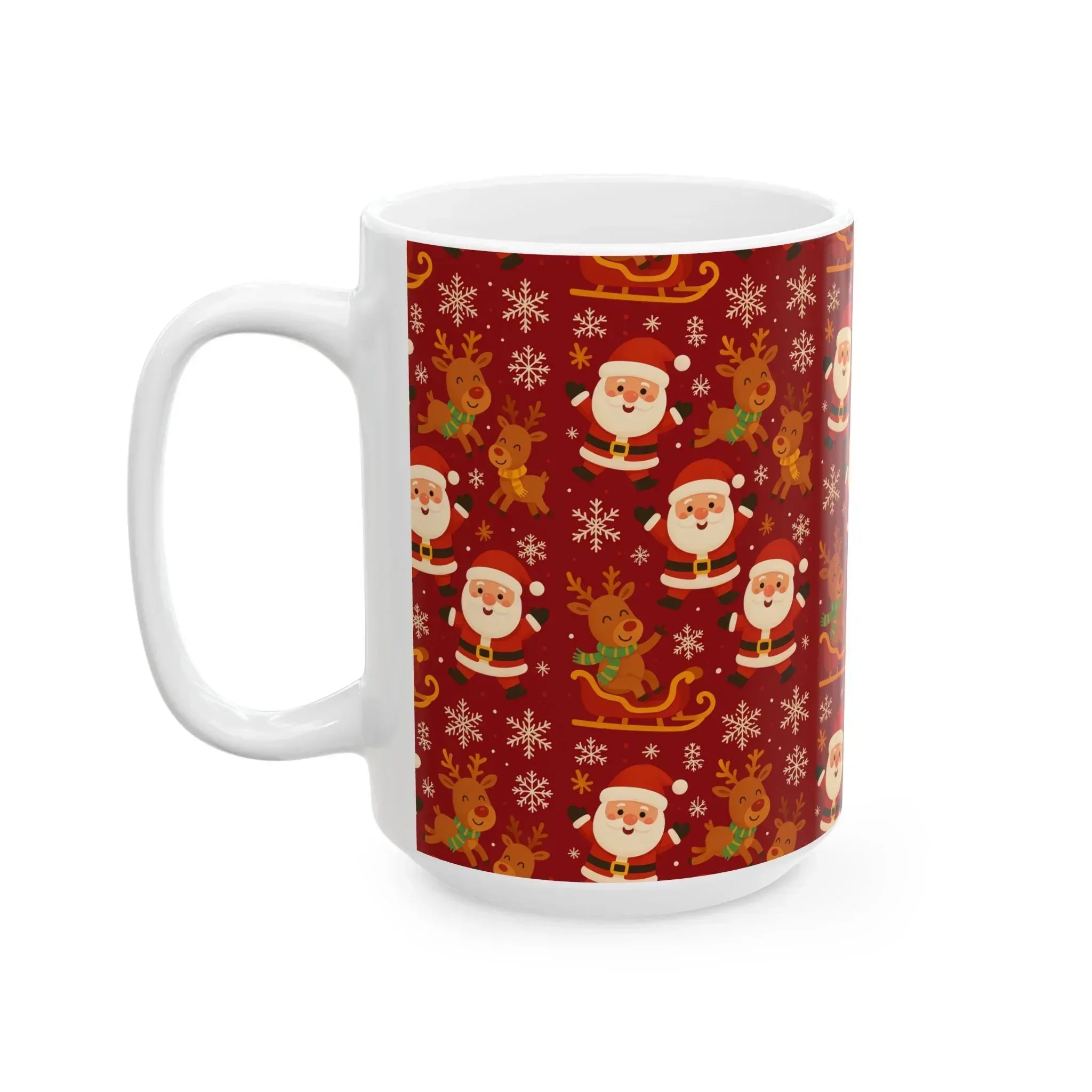 Santa Sleigh Ride Mug - Ceramic Mug, (11oz, 15oz) - KARARMDESIGN