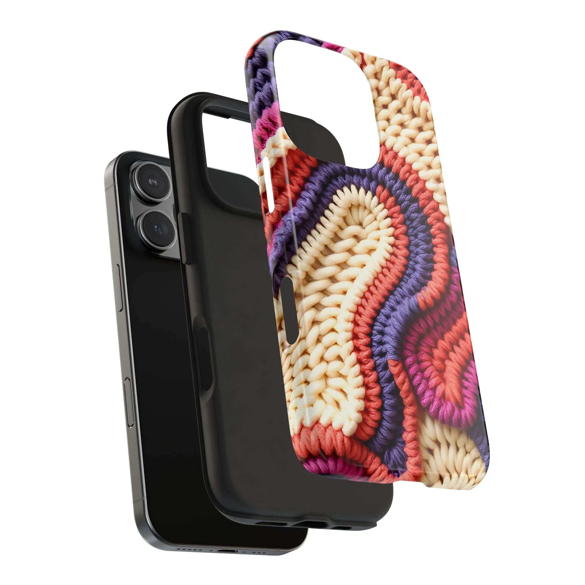 Handwoven Textile Art Phone Case for iPhone 11-17 and Galaxy S21-S25 - KARARMDESIGN