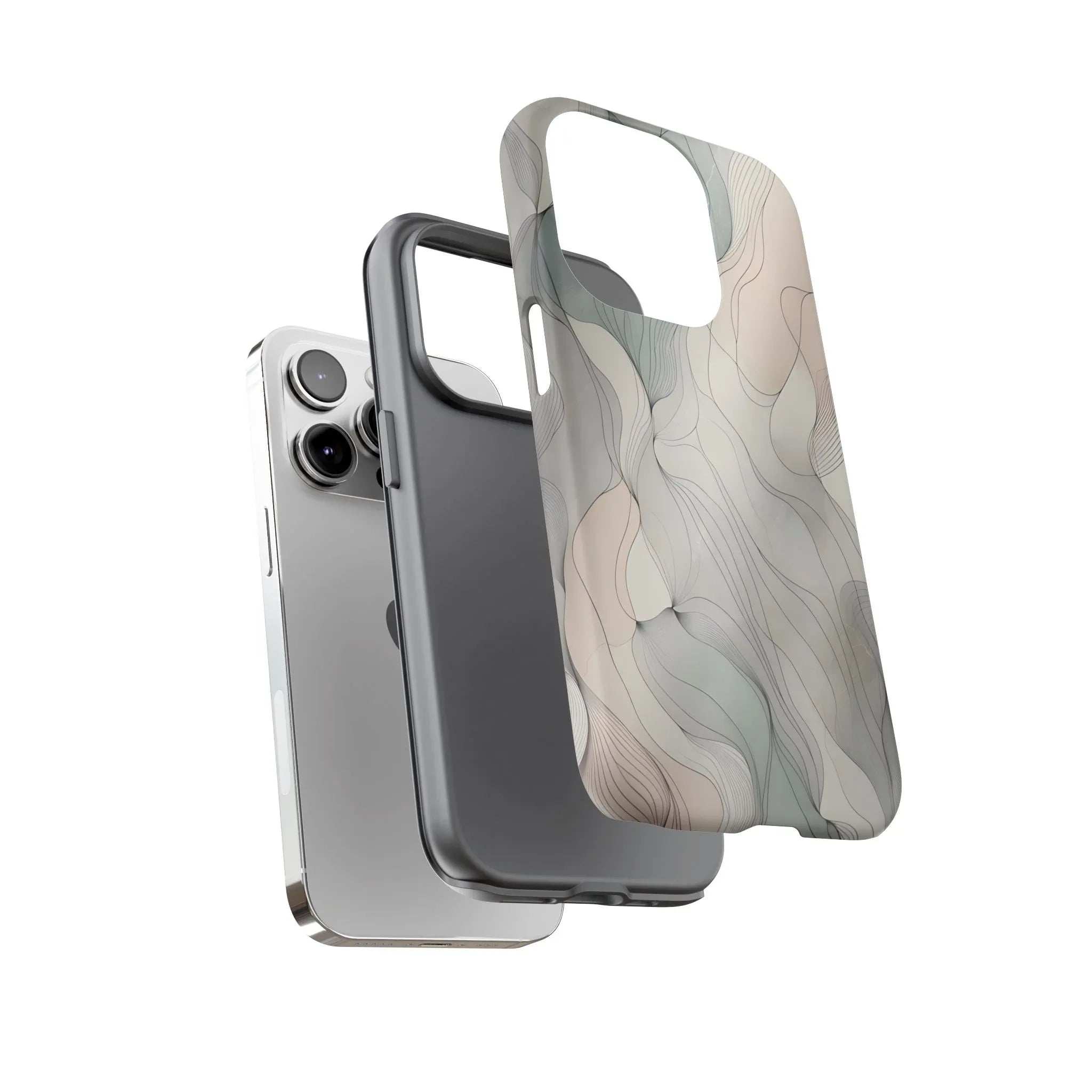Pastel Wave Phone Case – Minimalist Design for iPhone & Pixel - KARARMDESIGN
