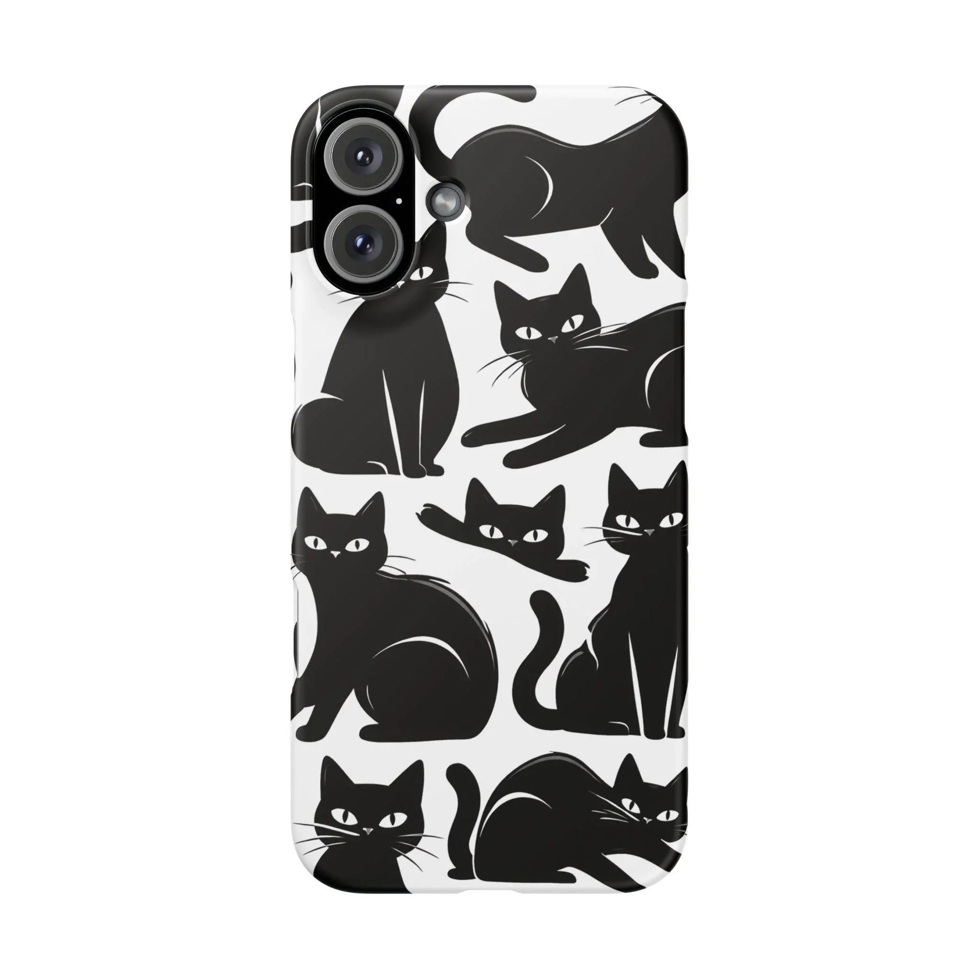 Black Cats Phone Case for iPhone 11-17 and Galaxy S20-S25 - KARARMDESIGN
