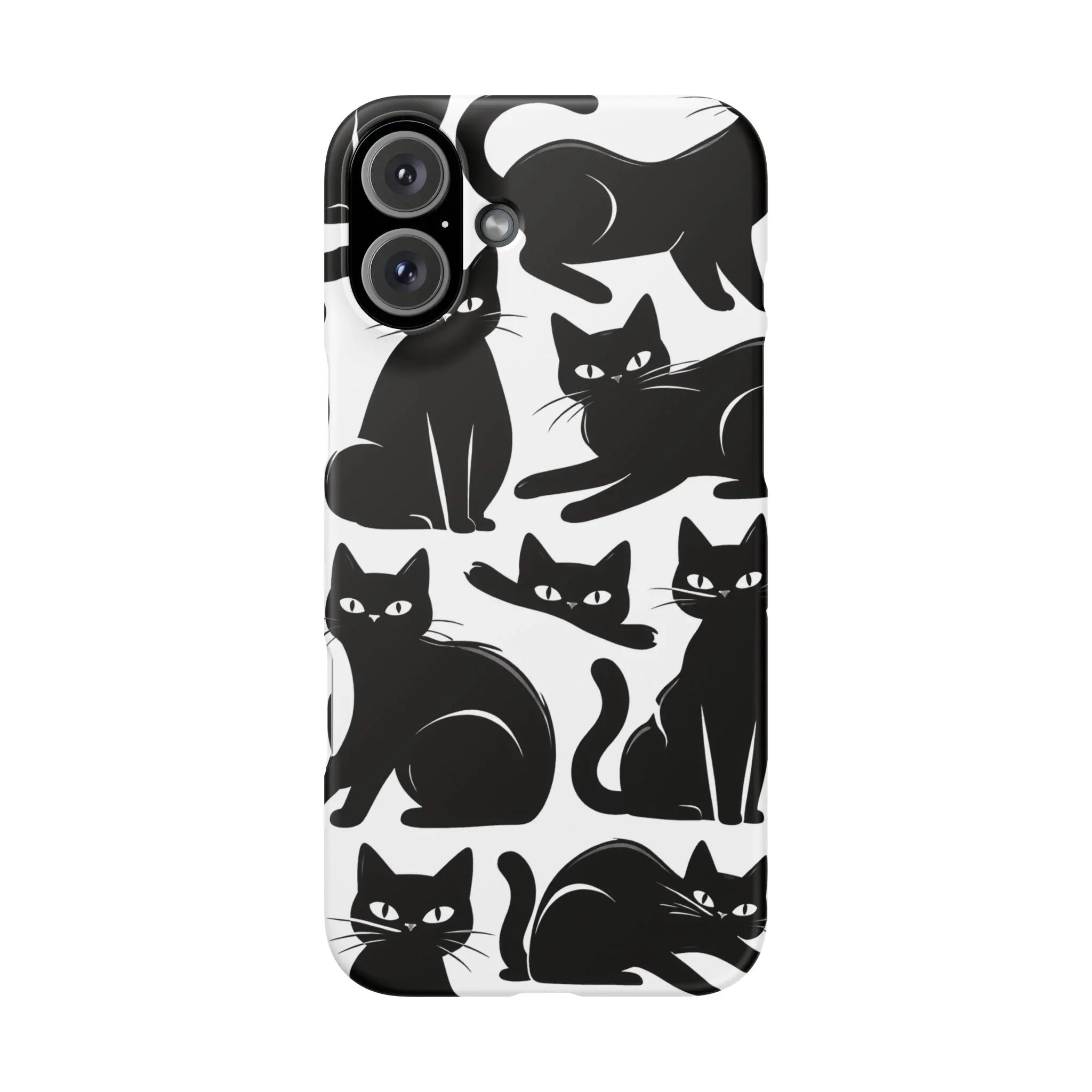 Black Cats Phone Case for iPhone 11-17 and Galaxy S20-S25 - KARARMDESIGN