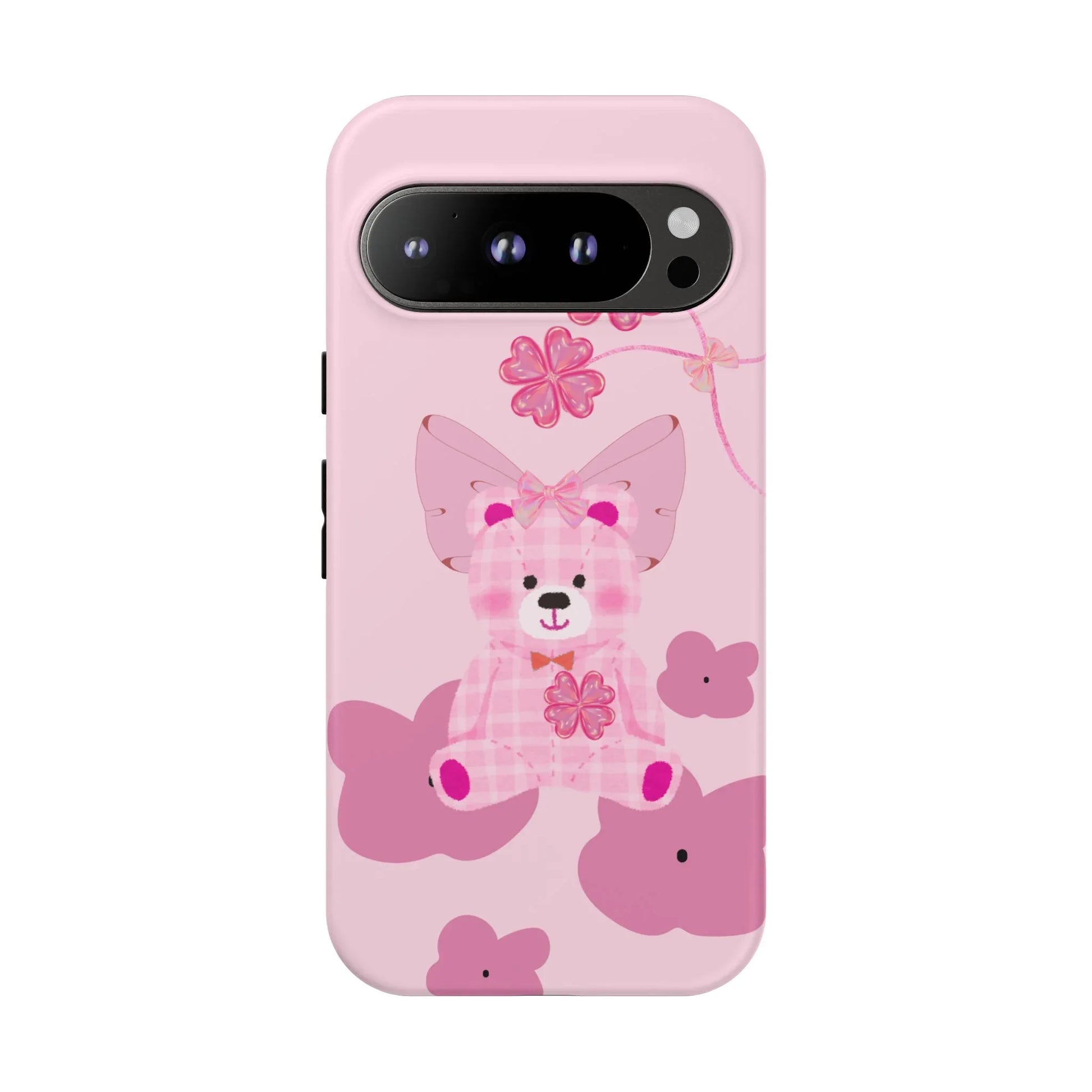 Pink Teddy Bear Phone Cases for iPhone, Pixel and Galaxy - KARARMDESIGN