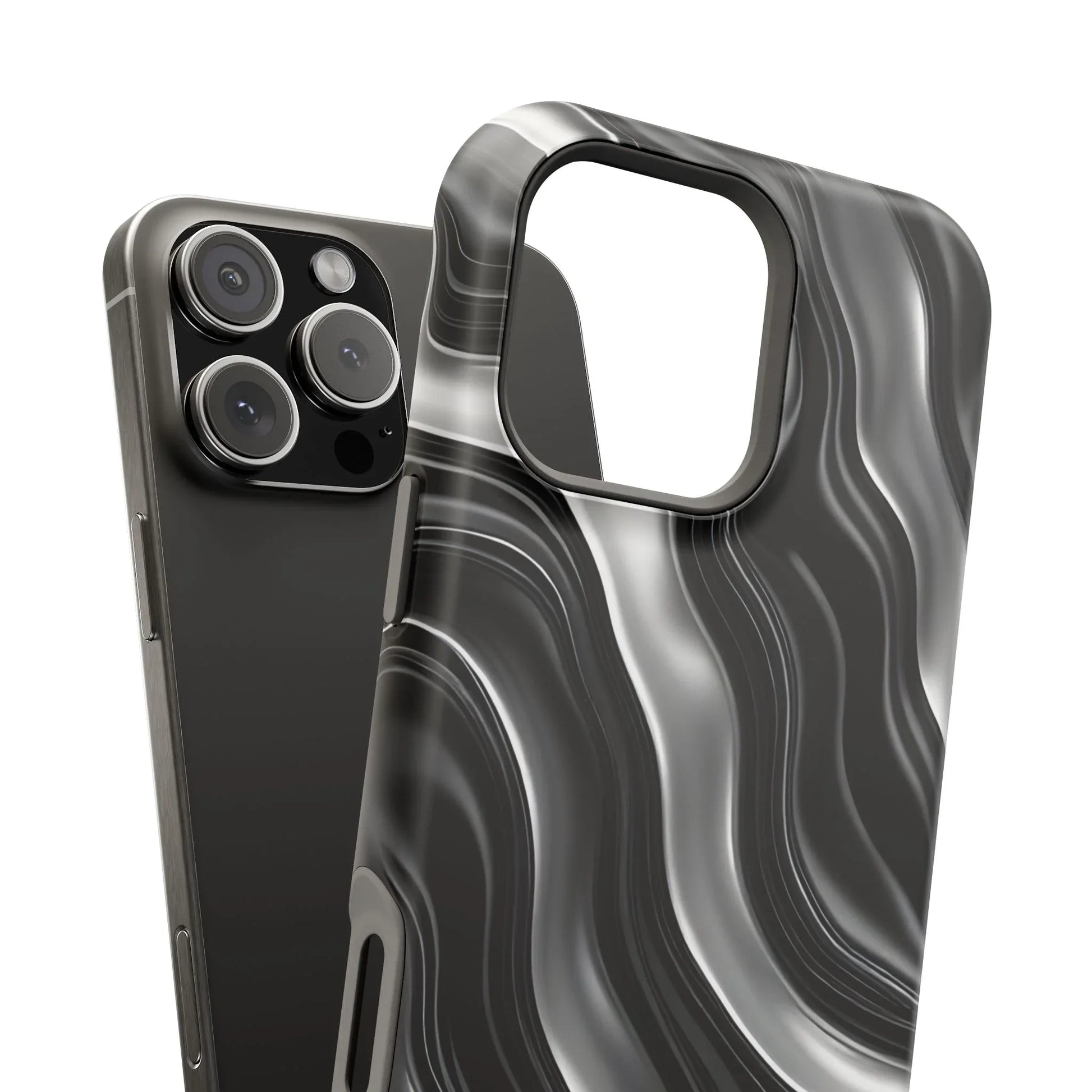 Wavy Illusion Marble Phone Case for iPhone 13-17 - KARARMDESIGN