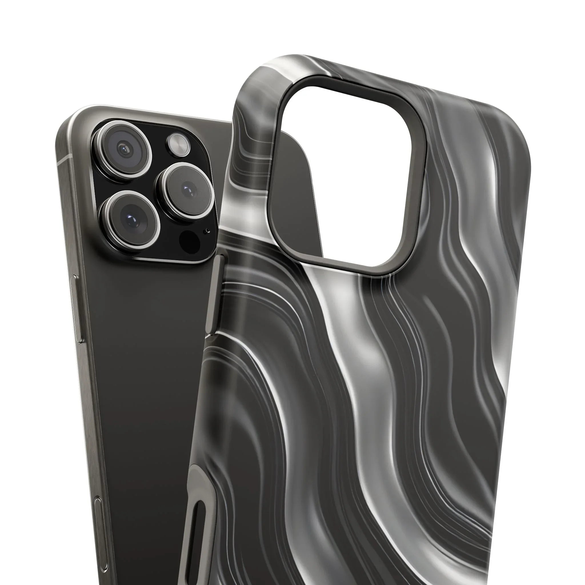 Wavy Illusion Marble Phone Case for iPhone 13-17 - KARARMDESIGN
