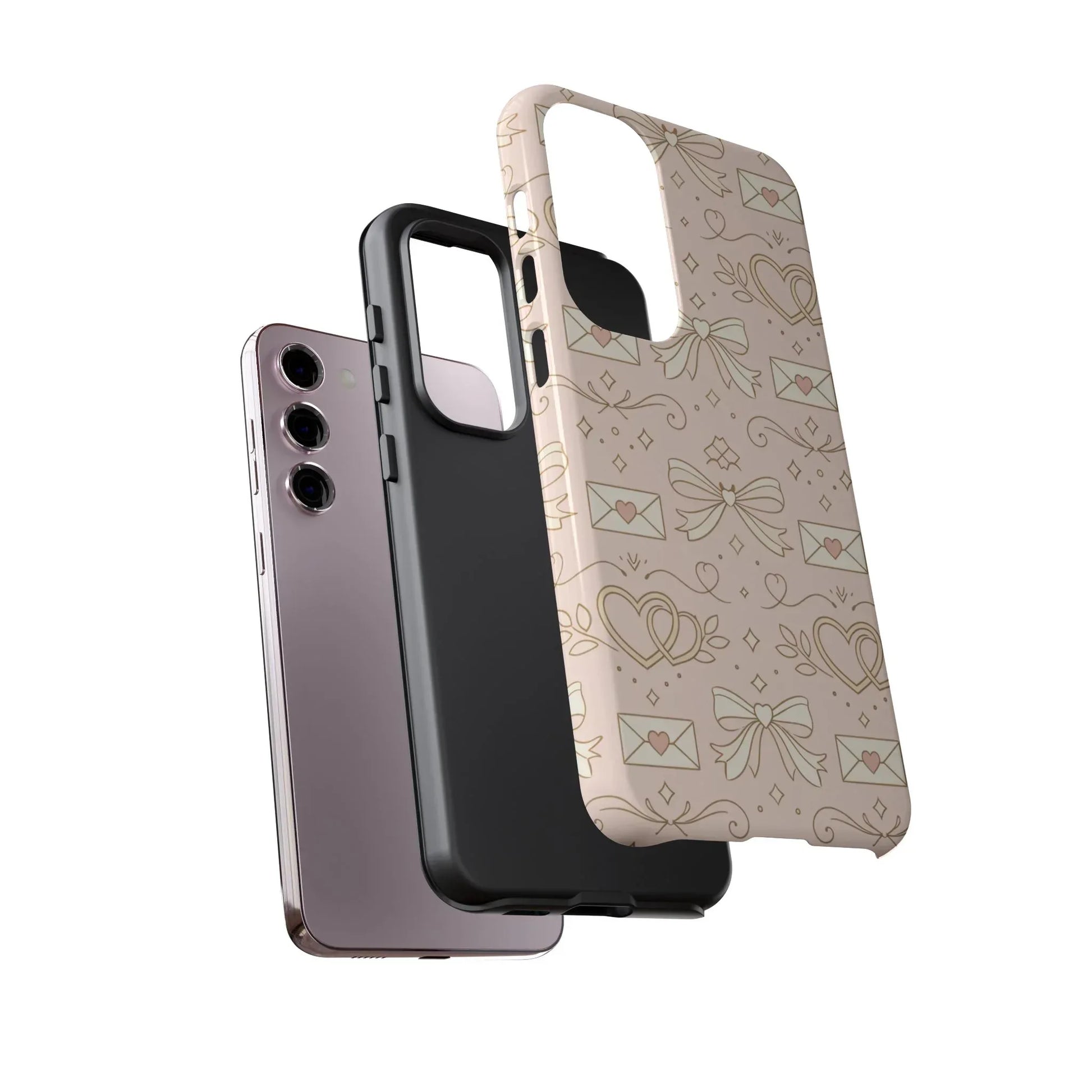 Sweet Romance Tough Phone Case for iPhone 11–17 & Galaxy S10–S25 - KARARMDESIGN