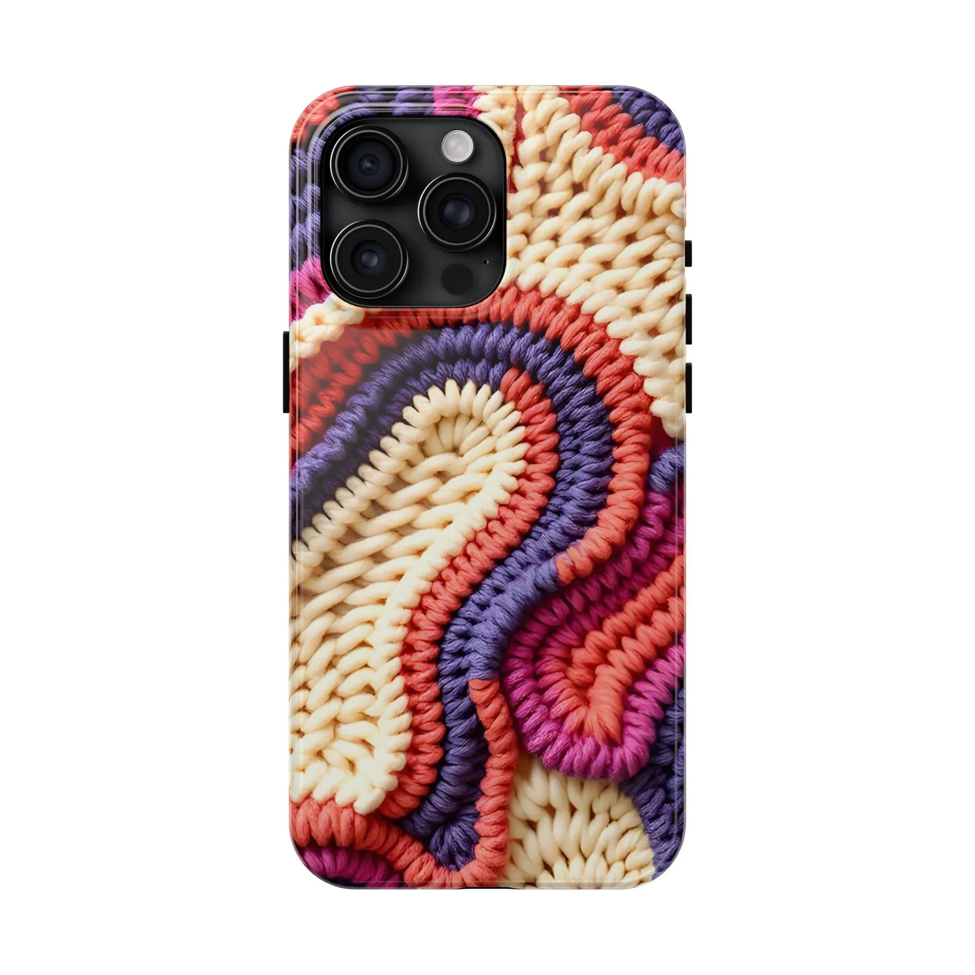 Handwoven Textile Art Phone Case for iPhone 11-17 and Galaxy S21-S25 - KARARMDESIGN